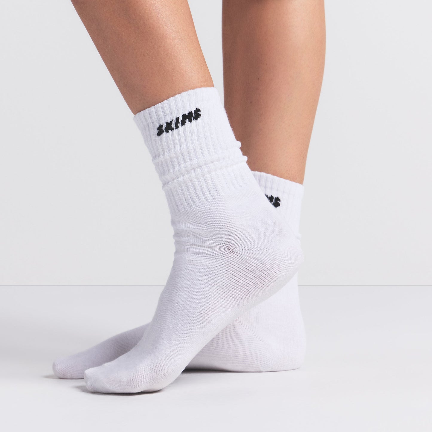 RIBBED CREW LOGO SOCK 3-PACK | SNOW