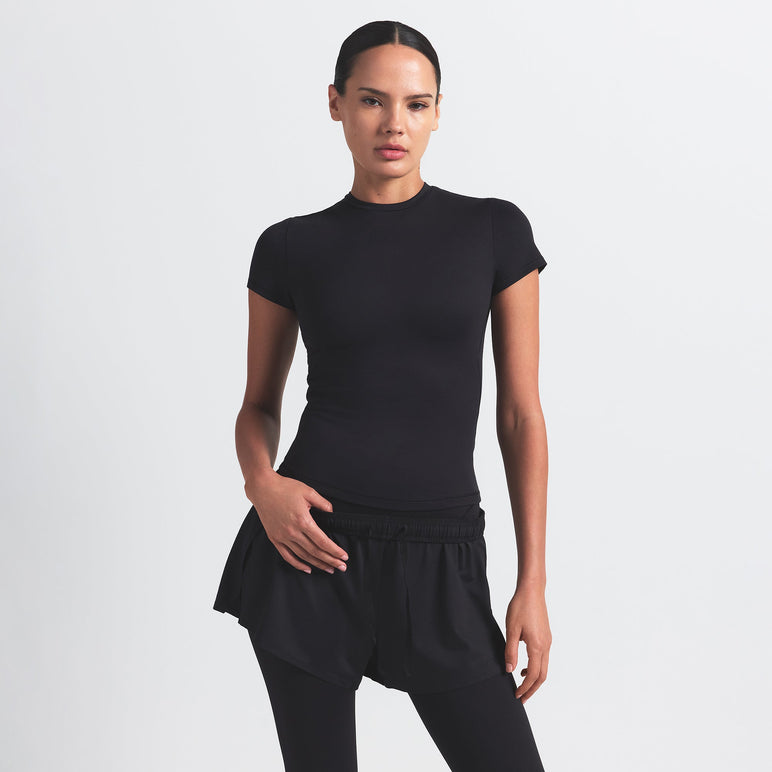 NikeSKIMS MATTE PADDED BABY TEE | OBSIDIAN