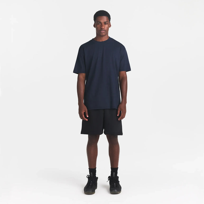 HEAVYWEIGHT COTTON MENS RELAXED T-SHIRT | BLUE BLACK
