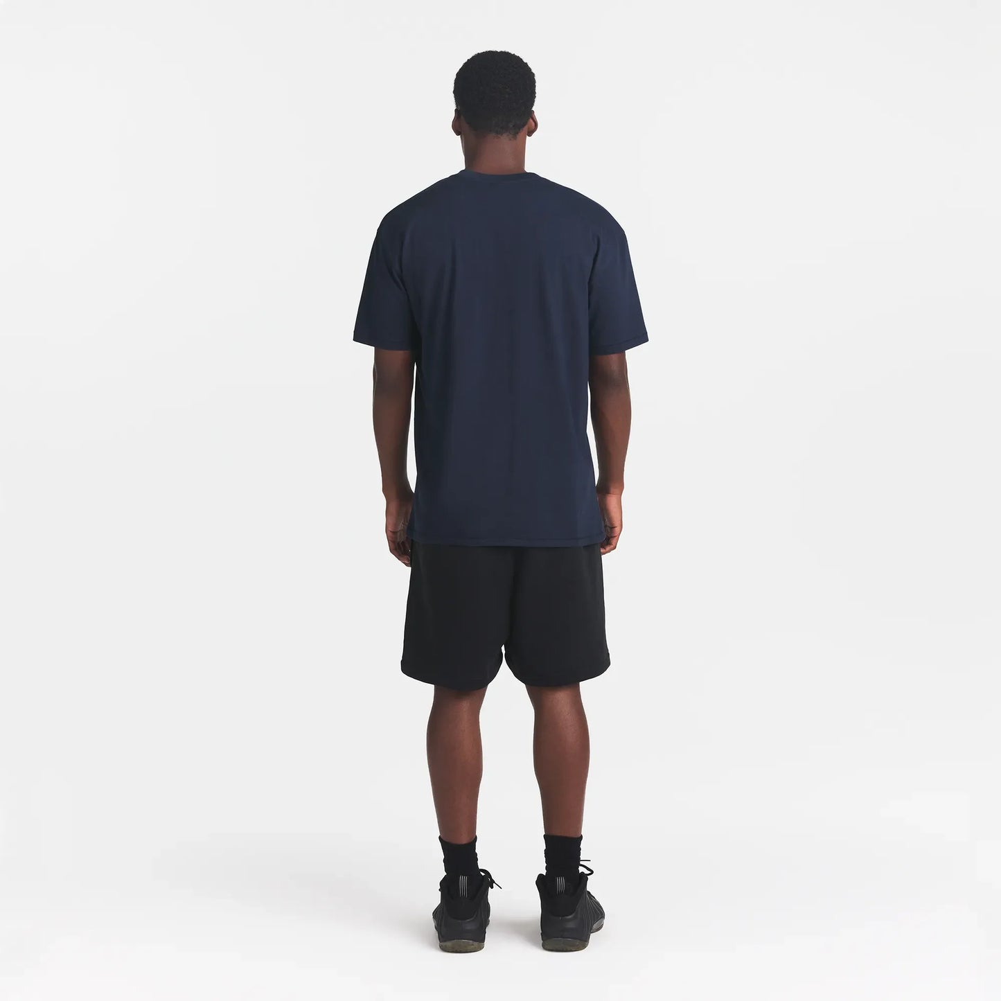 HEAVYWEIGHT COTTON MENS RELAXED T-SHIRT | BLUE BLACK