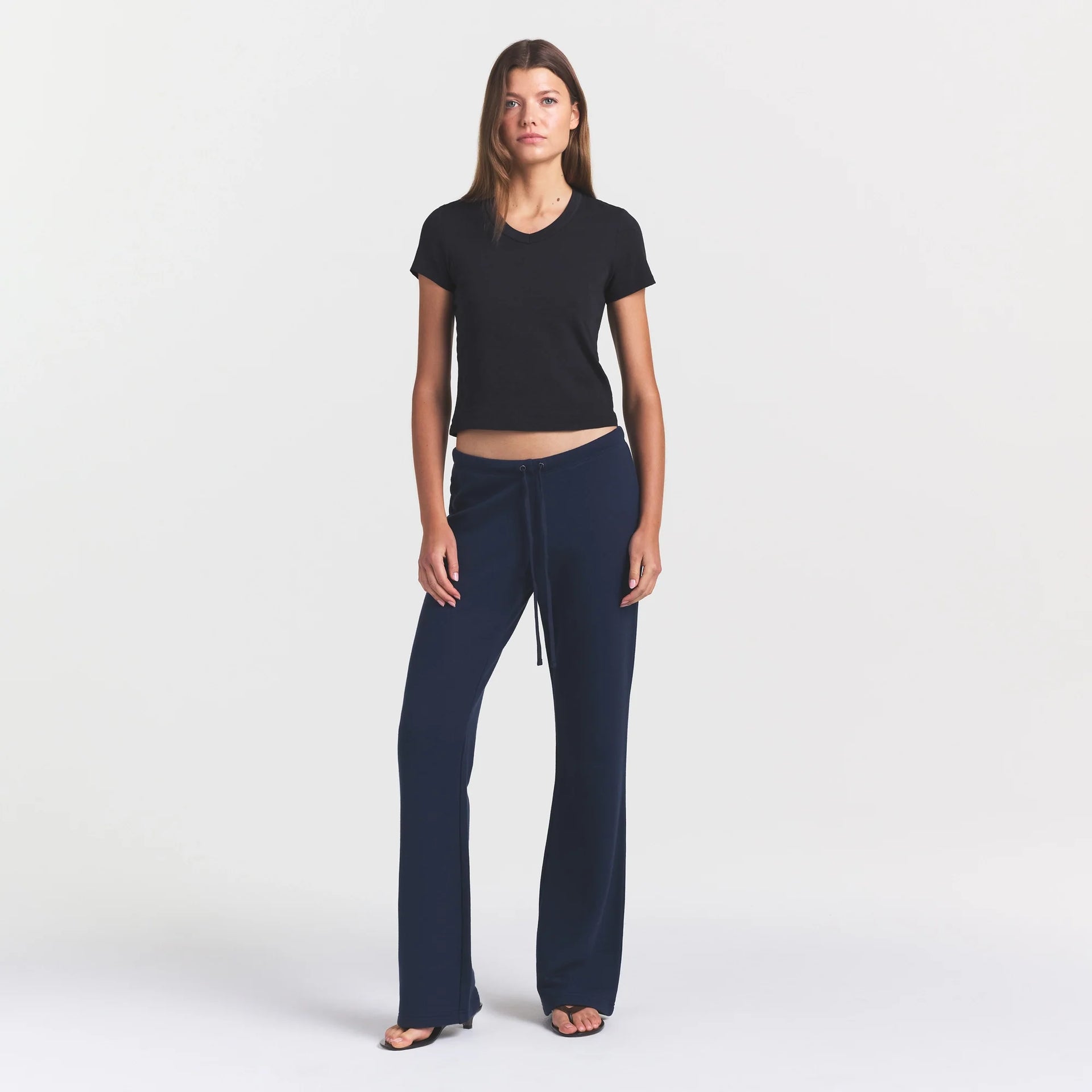 WORN IN JERSEY BABY V NECK TEE | WASHED ONYX