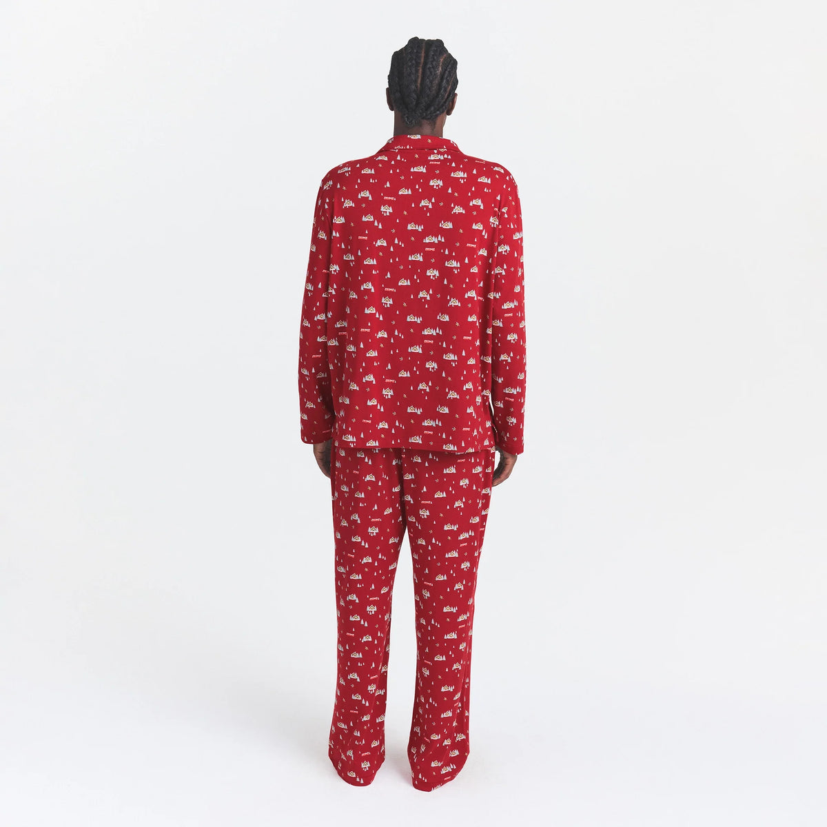 JERSEY SLEEP MENS SLEEP SET | BRICK FROSTY CABIN