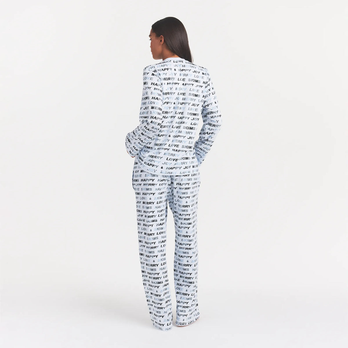 BOYFRIEND LONG SLEEVE AND LOOSE PANT SET | BLUE QUARTZ MERRY SKIMS