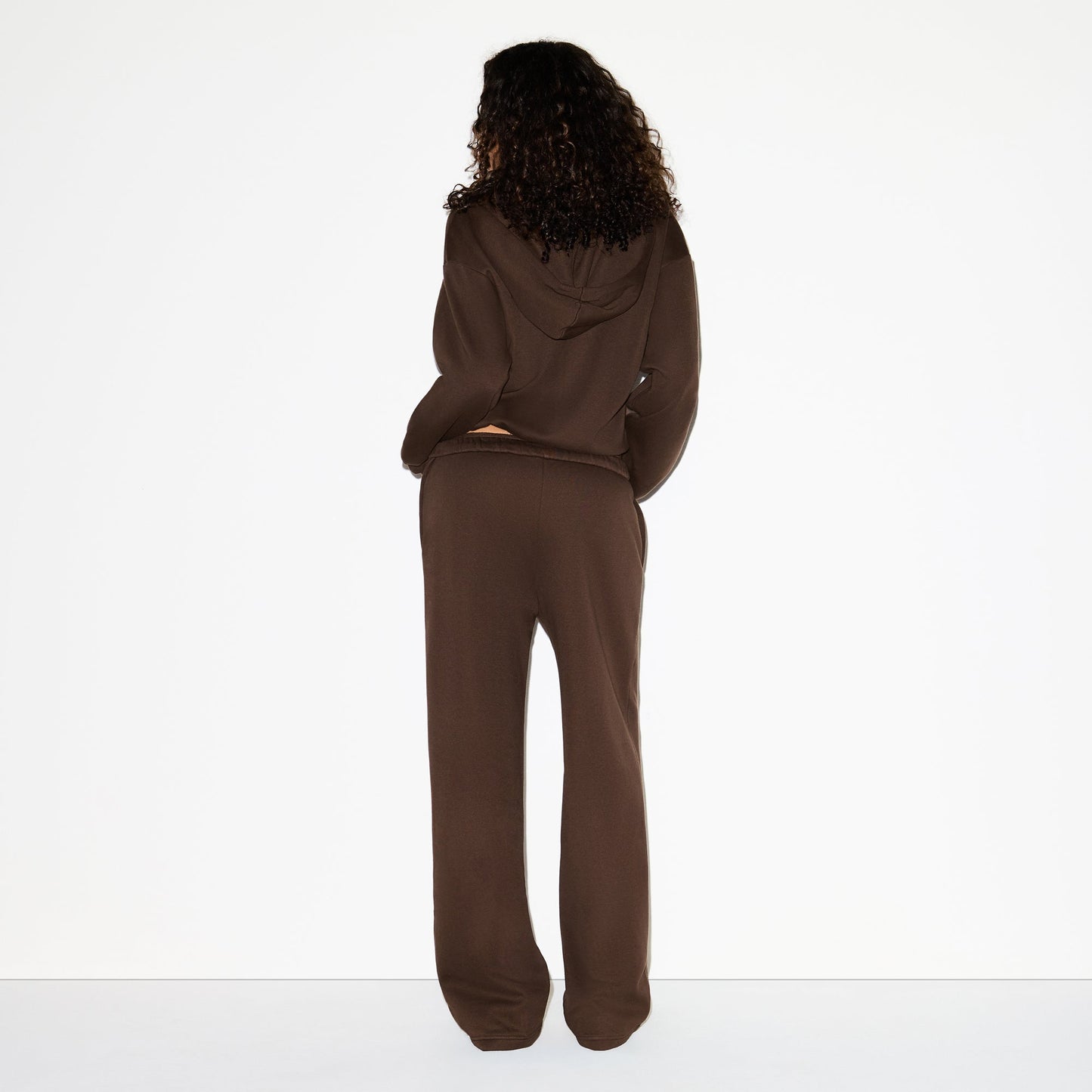 COTTON FLEECE CLASSIC STRAIGHT LEG PANT | DARK SEPIA