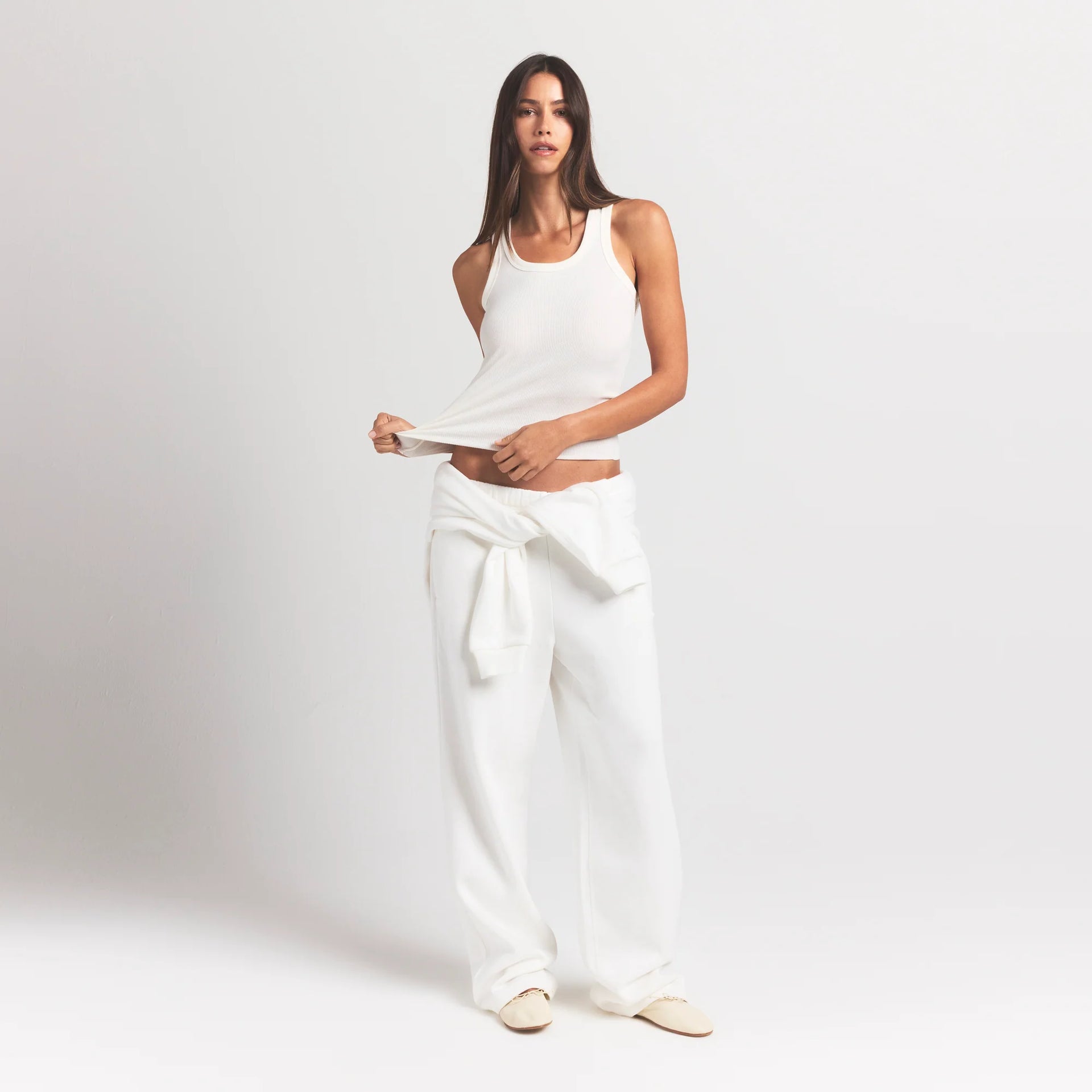 COTTON FLEECE CLASSIC STRAIGHT LEG PANT | MARBLE