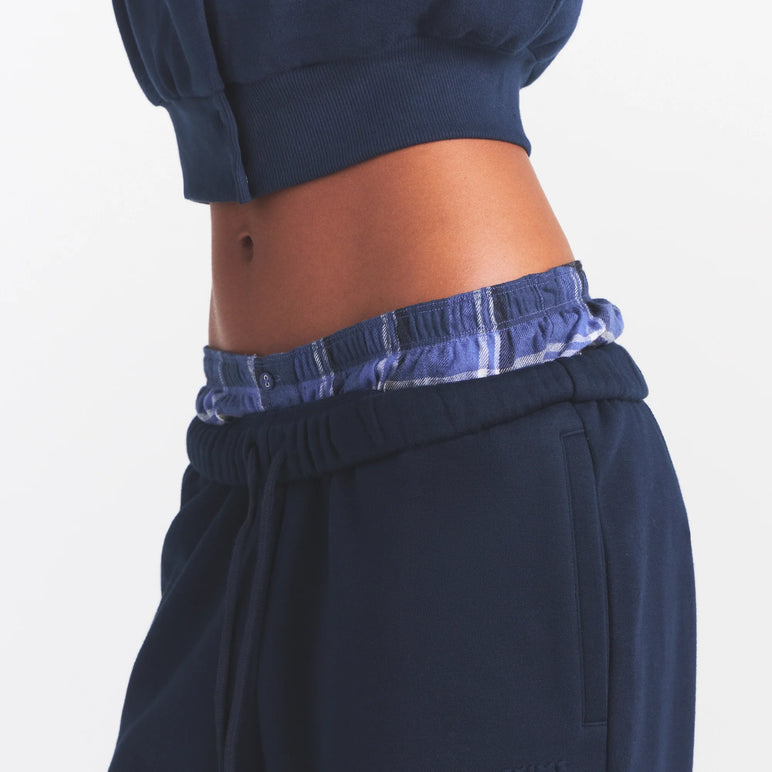 COTTON FLEECE CLASSIC STRAIGHT LEG PANT | NAVY