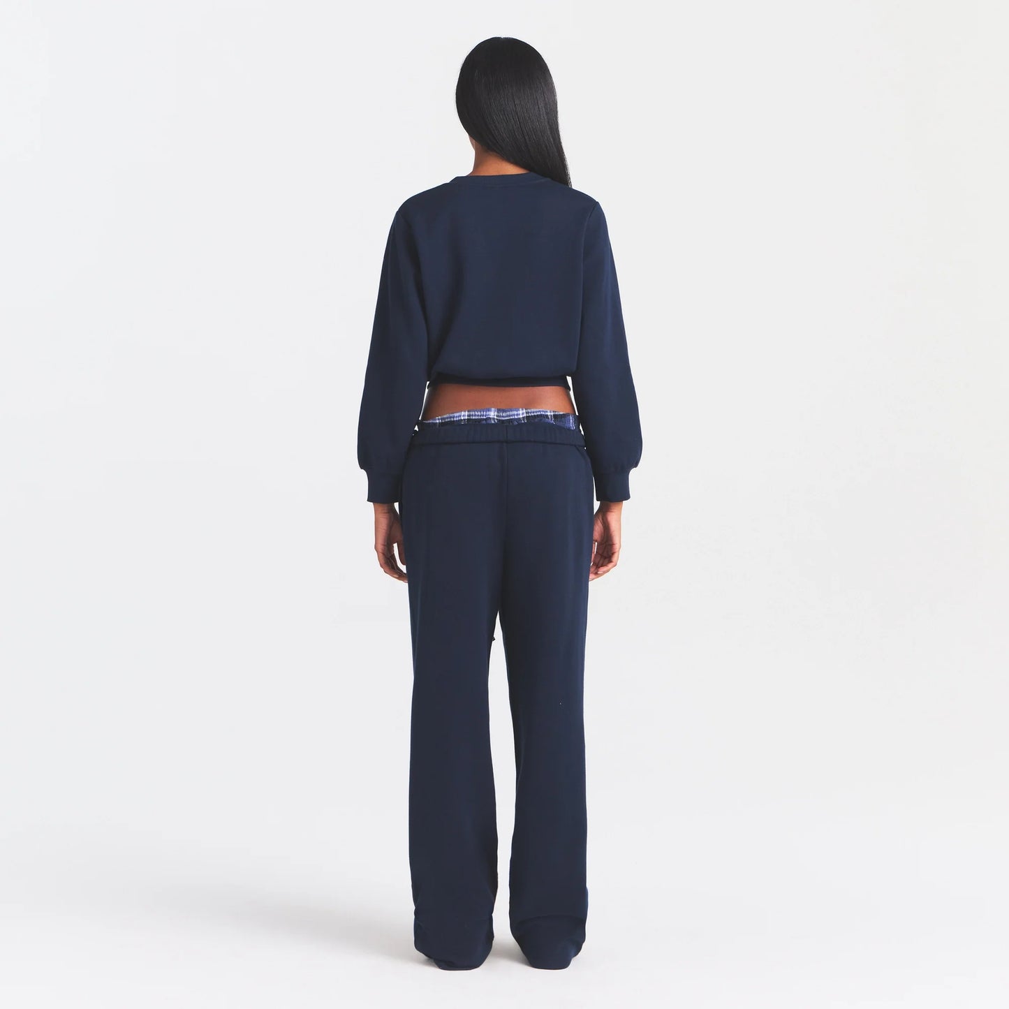 COTTON FLEECE CLASSIC STRAIGHT LEG PANT | NAVY