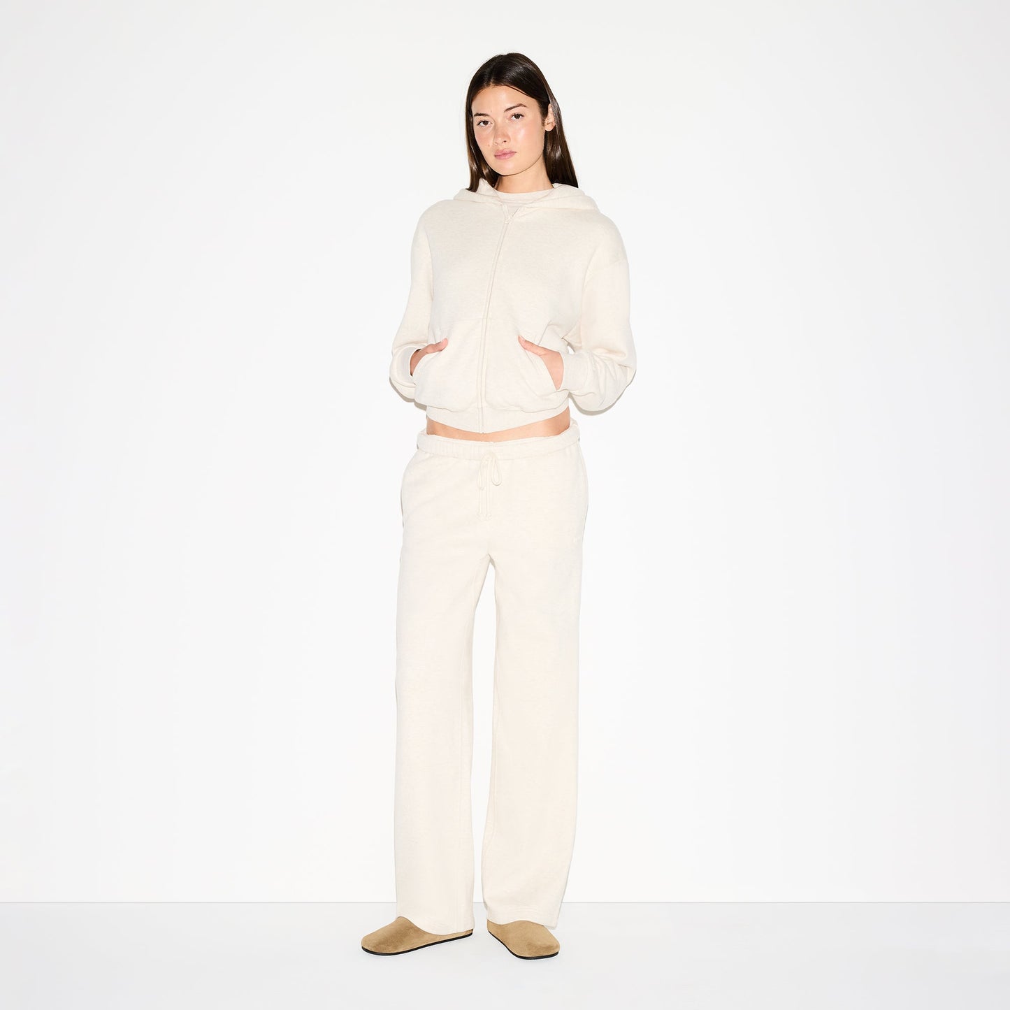 COTTON FLEECE CLASSIC STRAIGHT LEG PANT | OATMEAL HEATHER