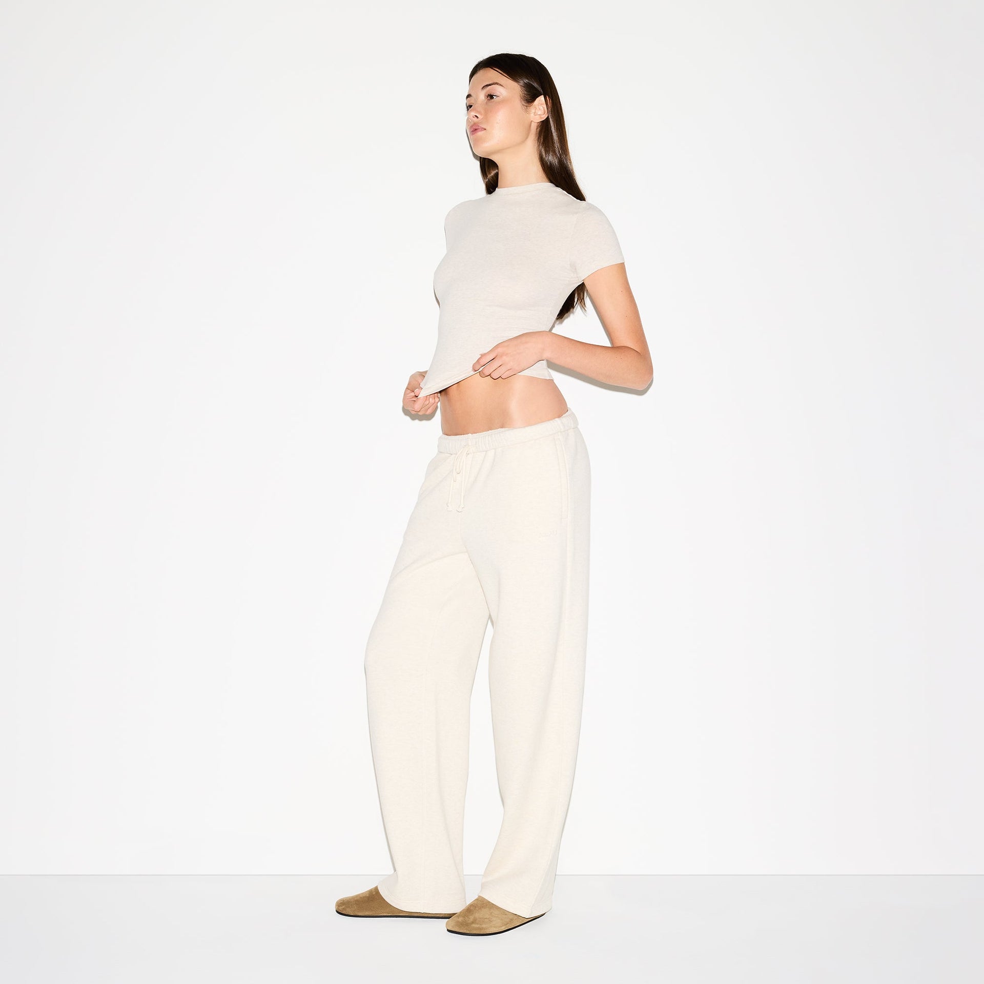 COTTON FLEECE CLASSIC STRAIGHT LEG PANT | OATMEAL HEATHER