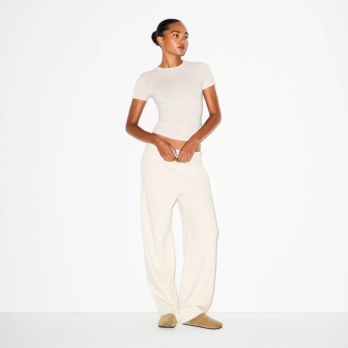 COTTON FLEECE CLASSIC STRAIGHT LEG PANT | OATMEAL HEATHER