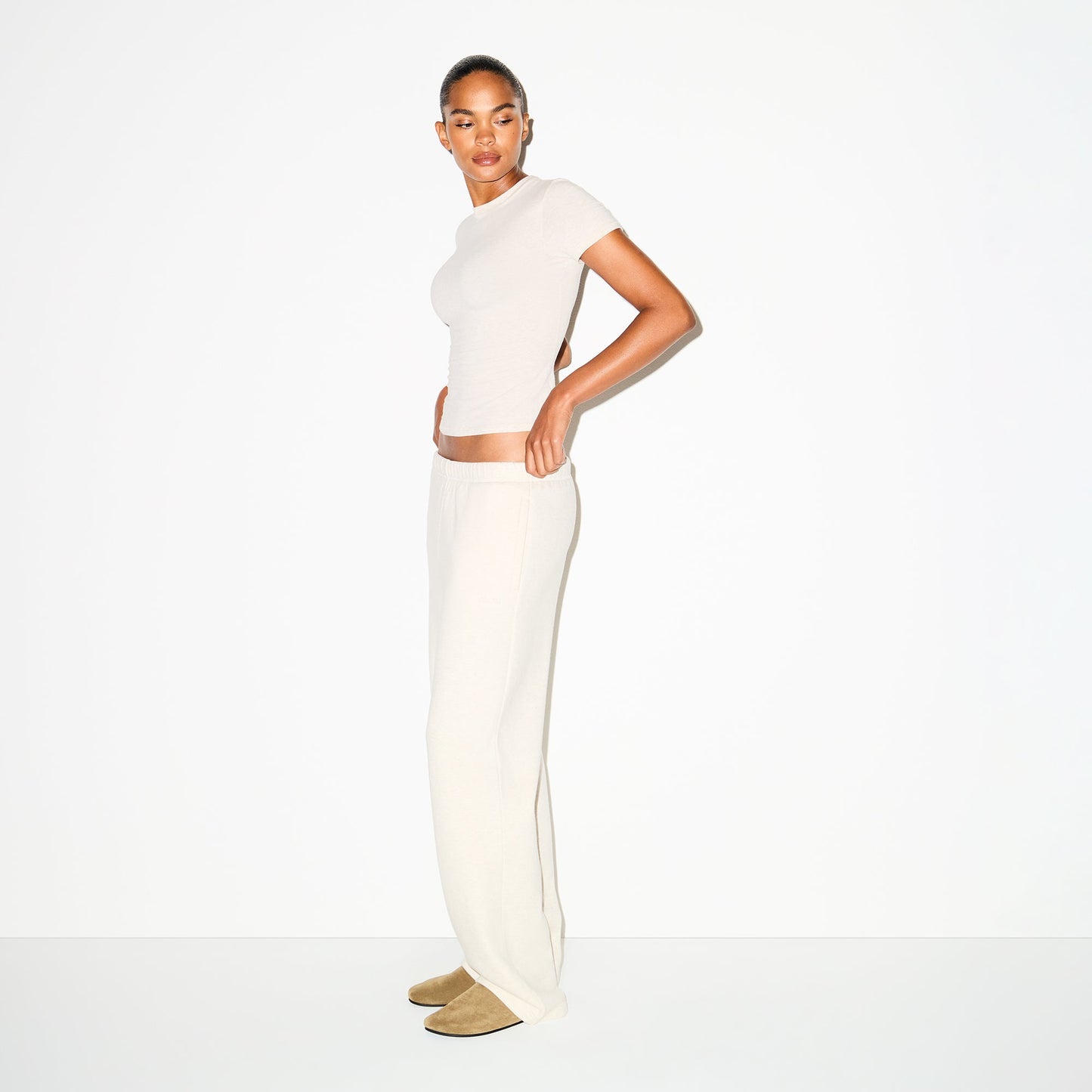 COTTON FLEECE CLASSIC STRAIGHT LEG PANT | OATMEAL HEATHER