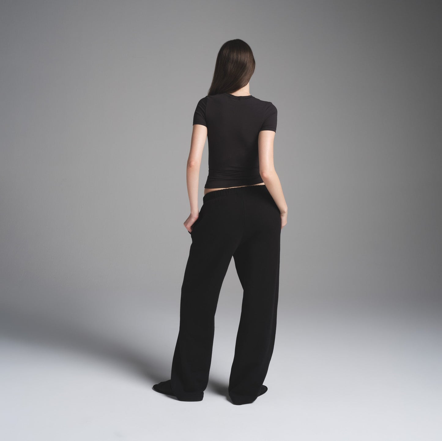 COTTON FLEECE CLASSIC STRAIGHT LEG PANT | ONYX