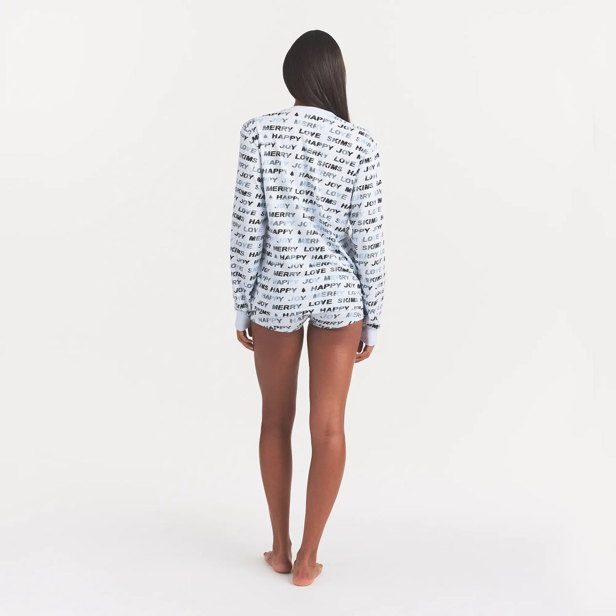 BOYFRIEND LONG SLEEVE AND MINI BOXER SET | BLUE QUARTZ MERRY SKIMS