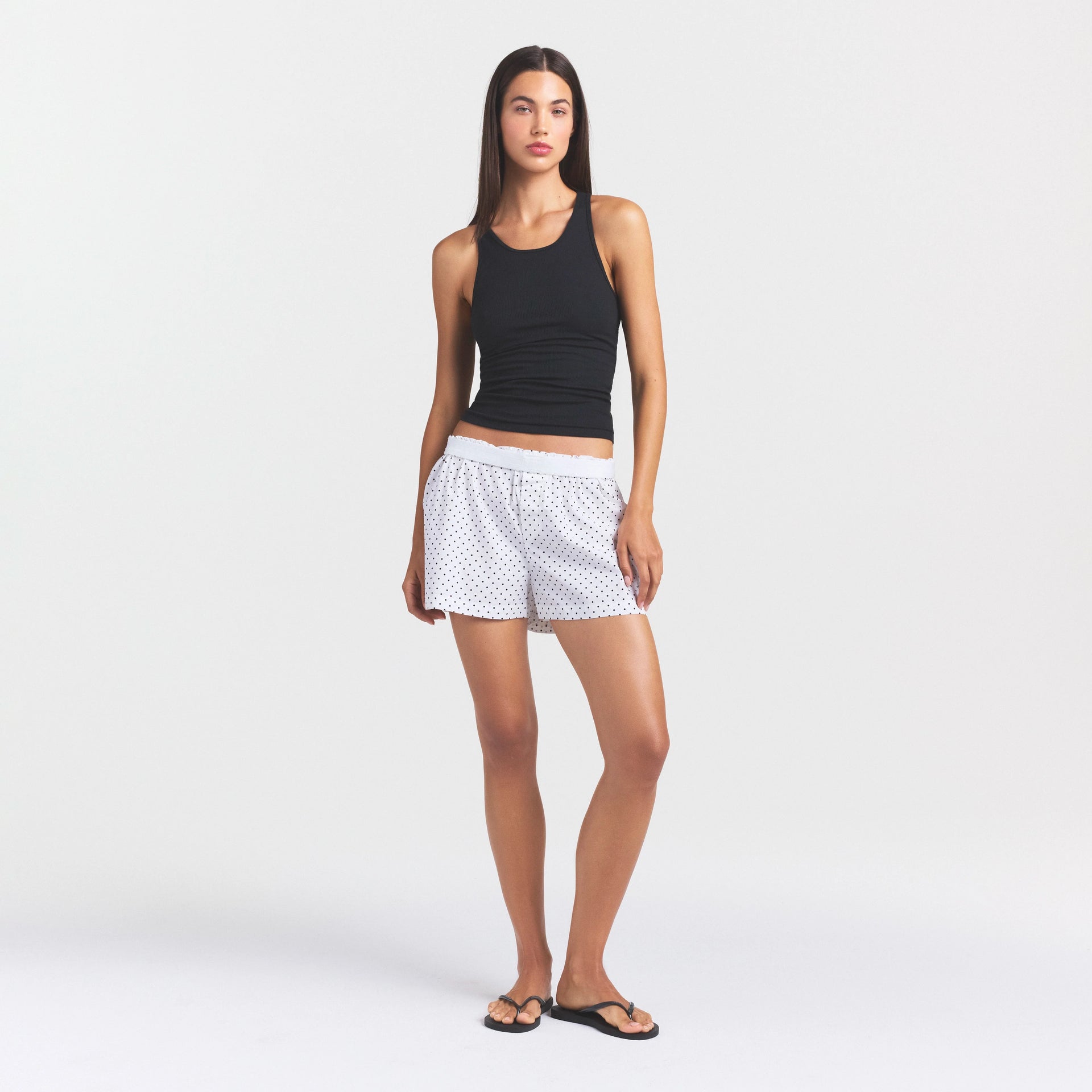 COTTON POPLIN BOXER SLEEP SET | ONYX DOT