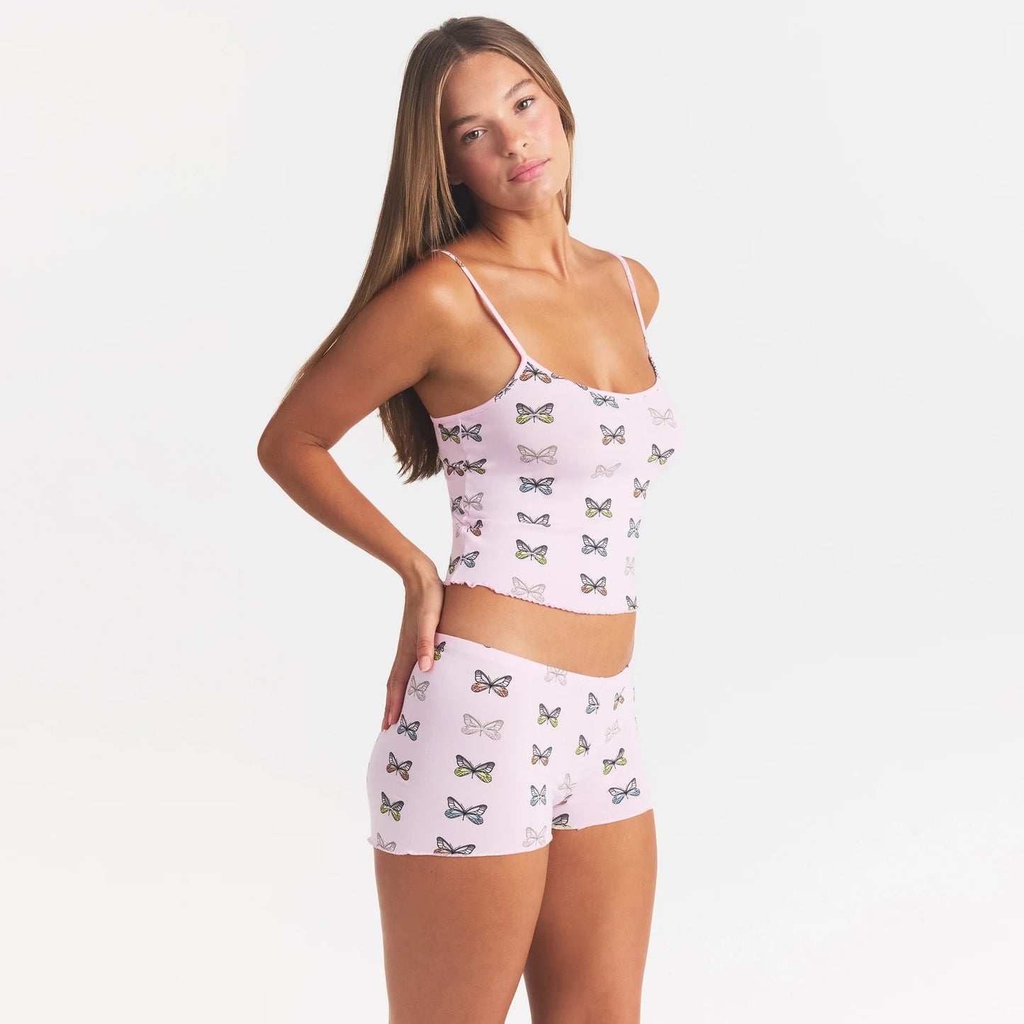 SKIMS SLEEP CAMI SET | PEONY BUTTERFLY PRINT