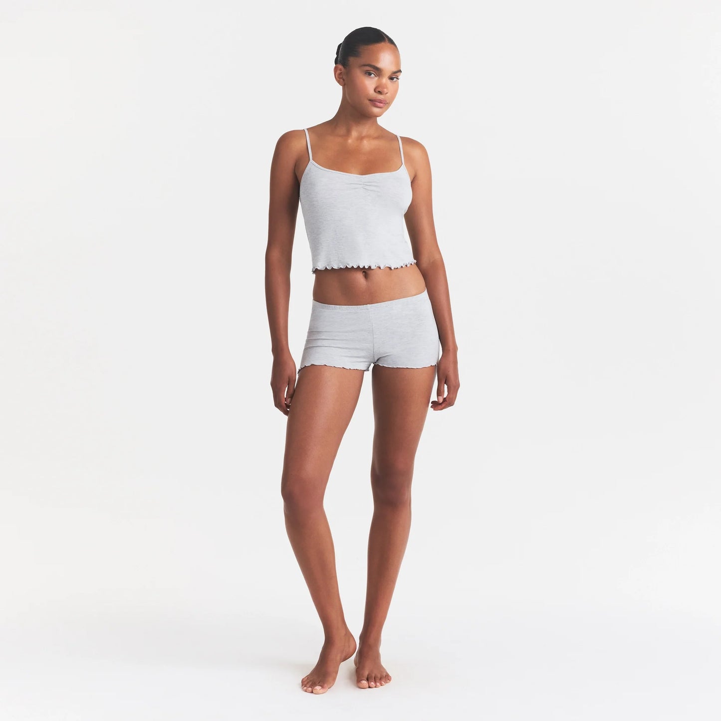 SKIMS SLEEP CAMI SET | LIGHT HEATHER GREY