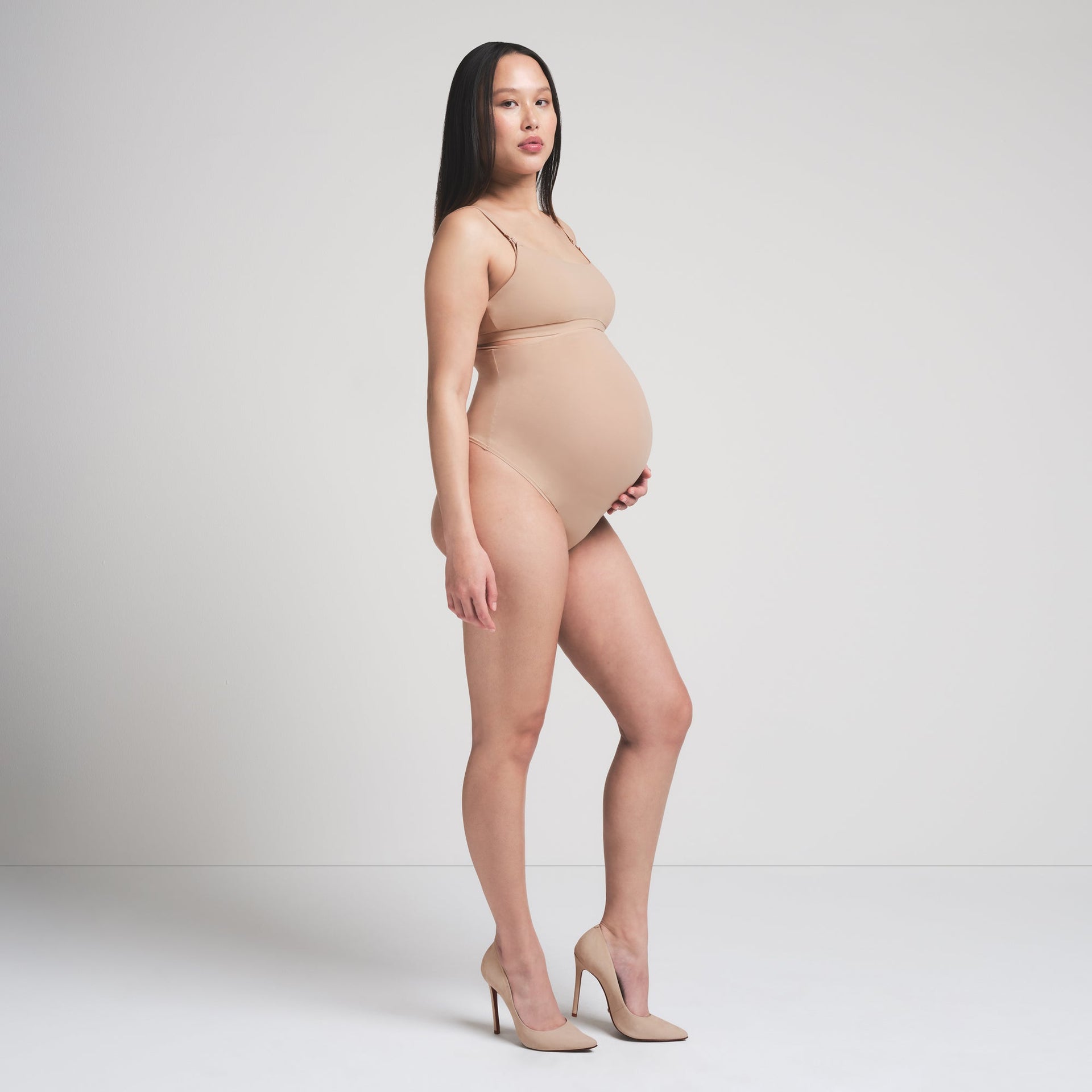 FITS EVERYBODY MATERNITY HIGH-WAISTED THONG | CLAY