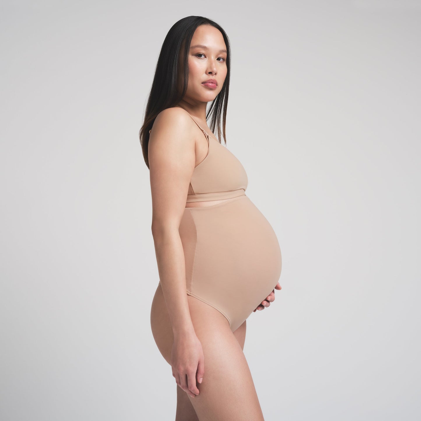 FITS EVERYBODY MATERNITY HIGH-WAISTED THONG | CLAY
