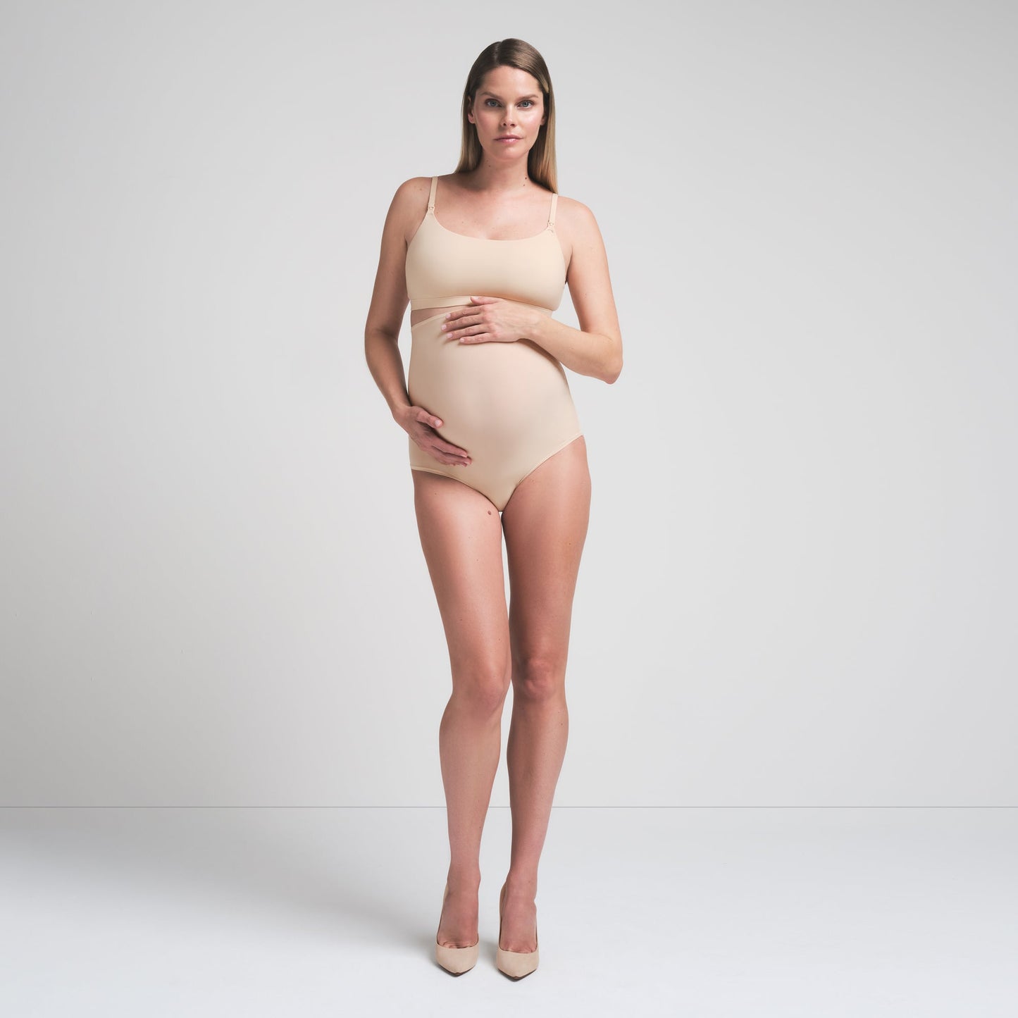 FITS EVERYBODY MATERNITY HIGH-WAISTED THONG | SAND