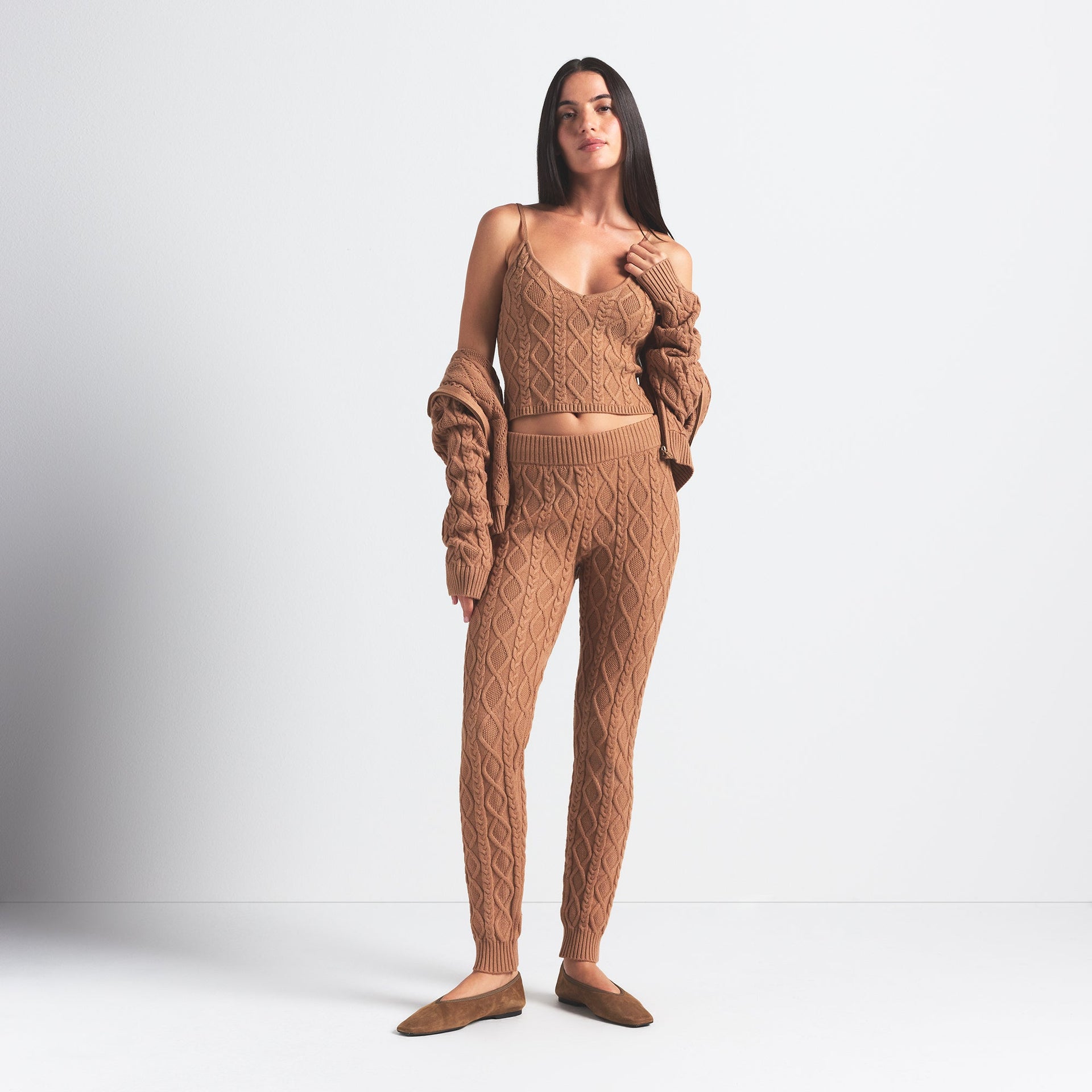 SWEATER KNIT CAMI | DARK HONEY