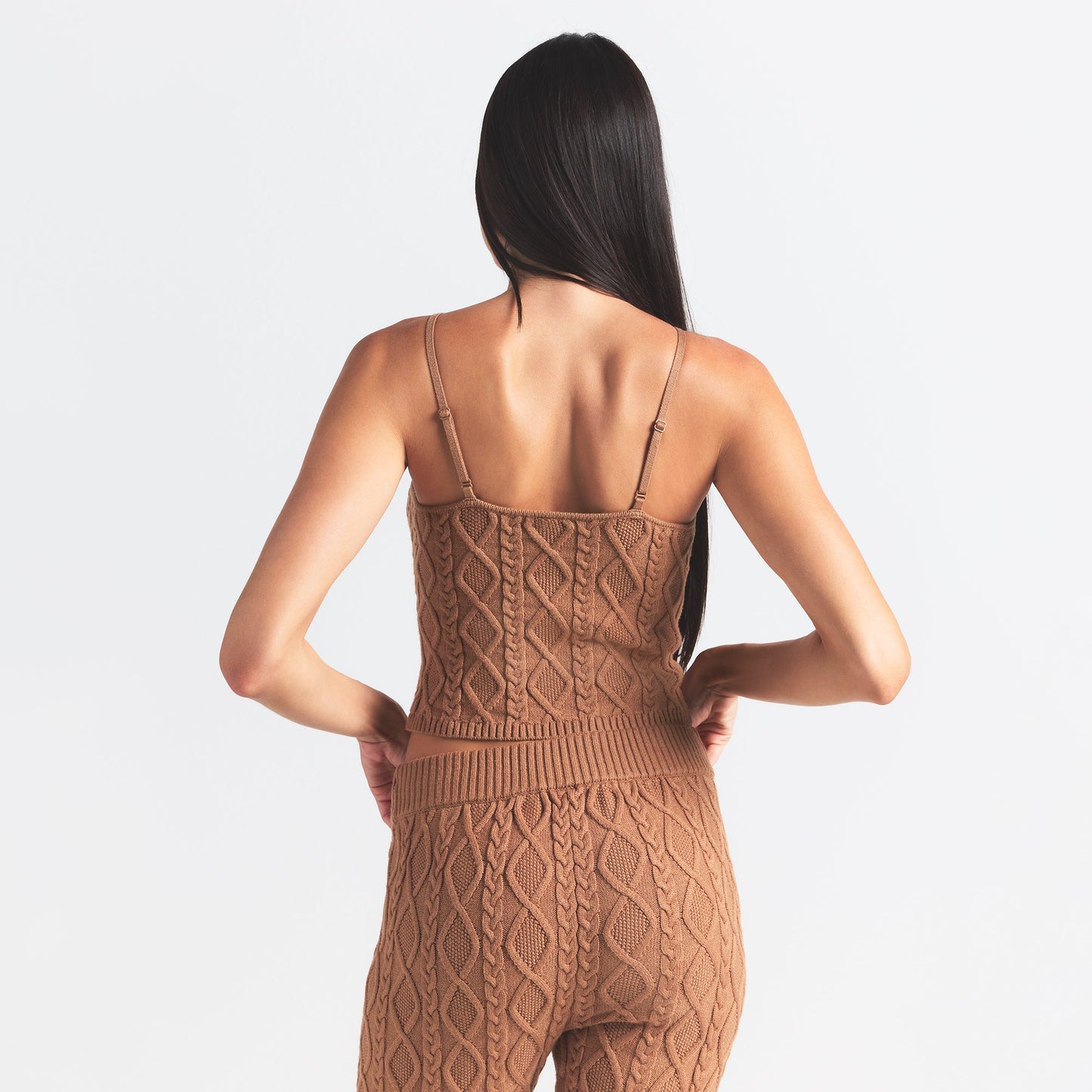 SWEATER KNIT CAMI | DARK HONEY