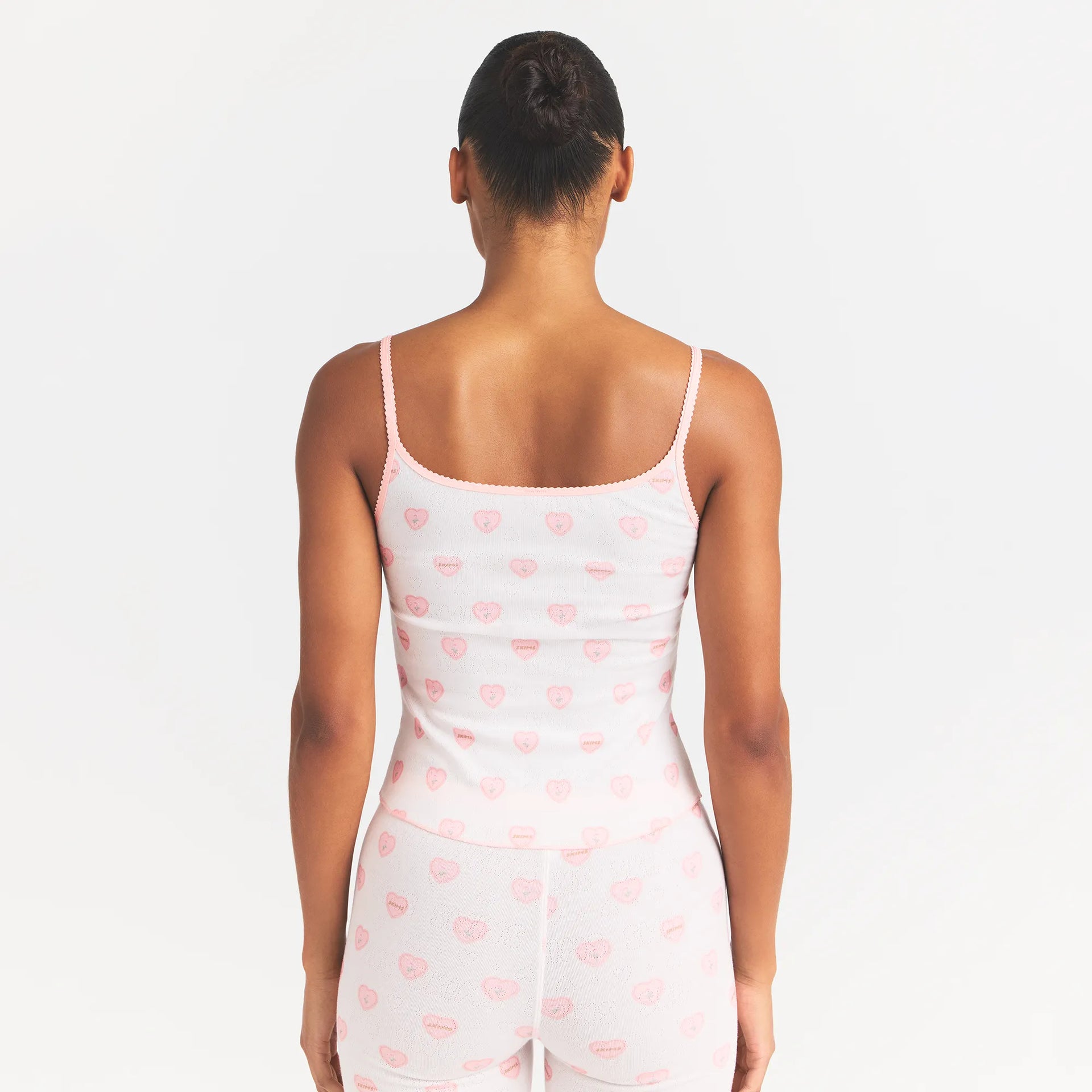 LOGO POINTELLE TANK | SNOW LACE HEARTS