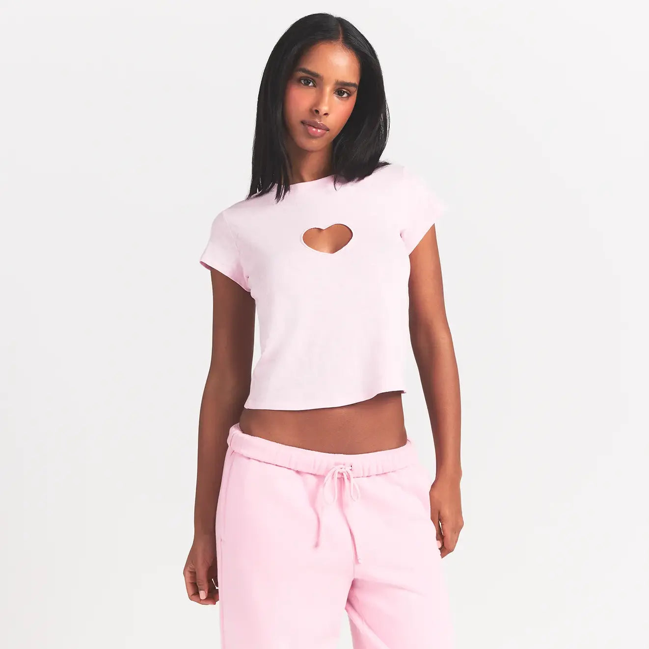 WORN IN JERSEY HEART BABY TEE | BABY PINK