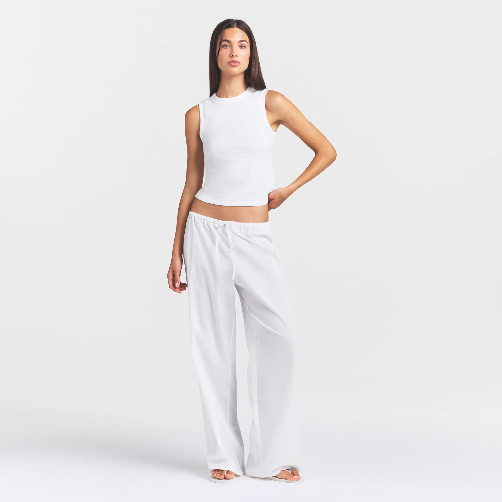 WORN IN JERSEY HIGH CREW TANK | SNOW