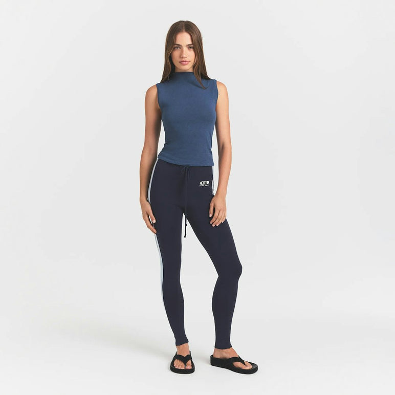 WORN IN JERSEY MOCK NECK TOP | INDIGO