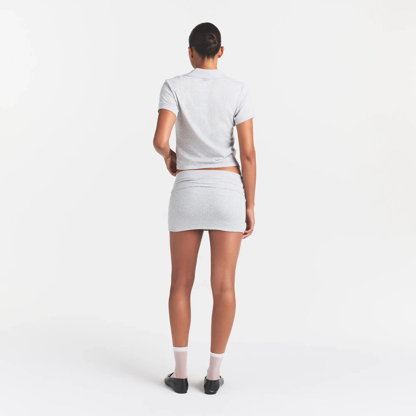 WORN IN JERSEY POLO | LIGHT HEATHER GREY