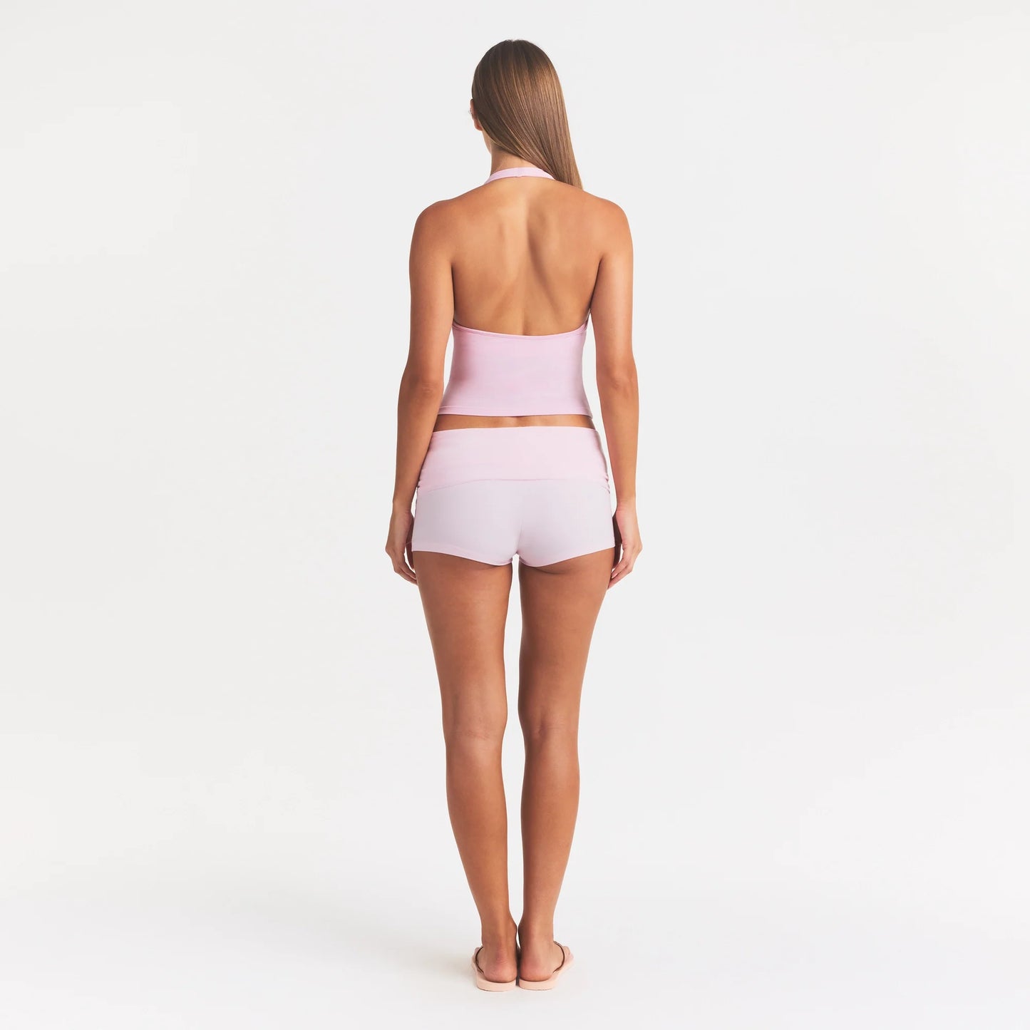SMOOTH LAYERS HALTER TOP | PEONY