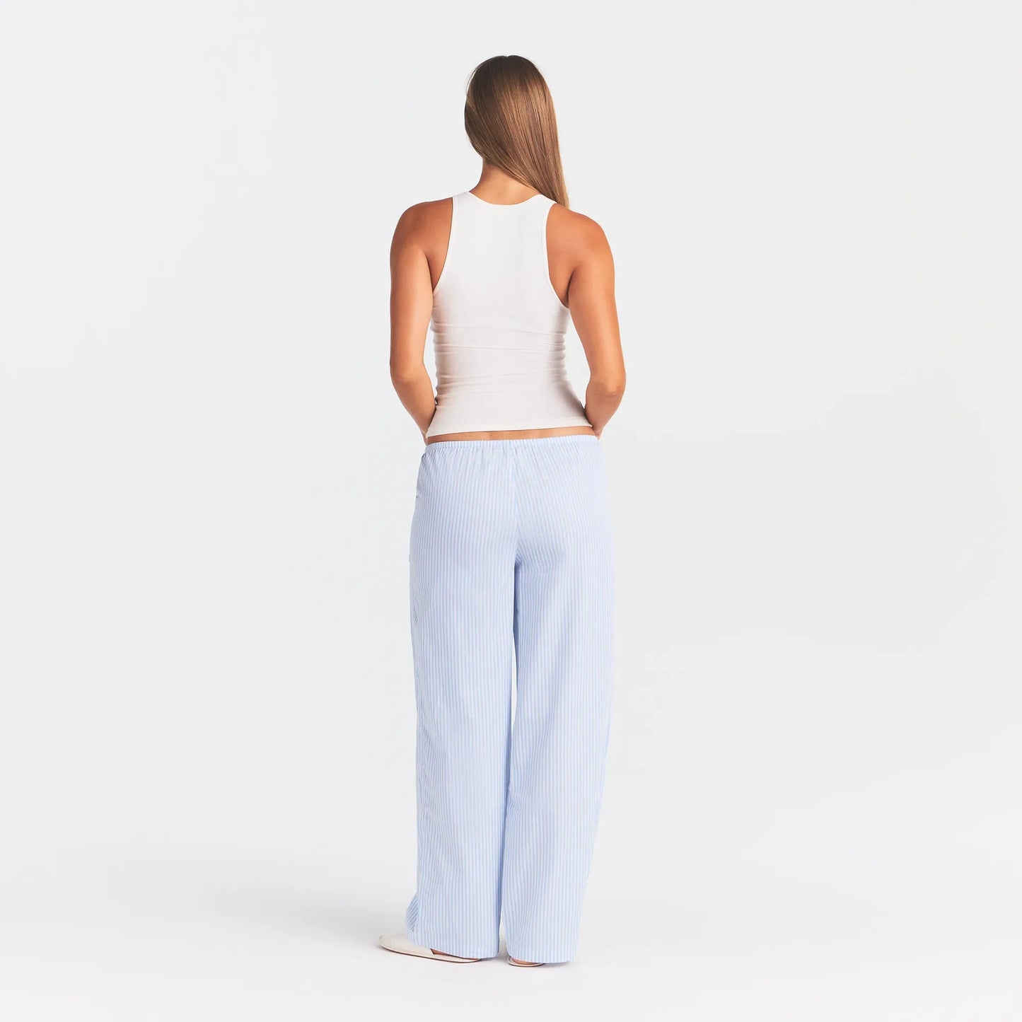RIB SLEEP TANK | IVORY
