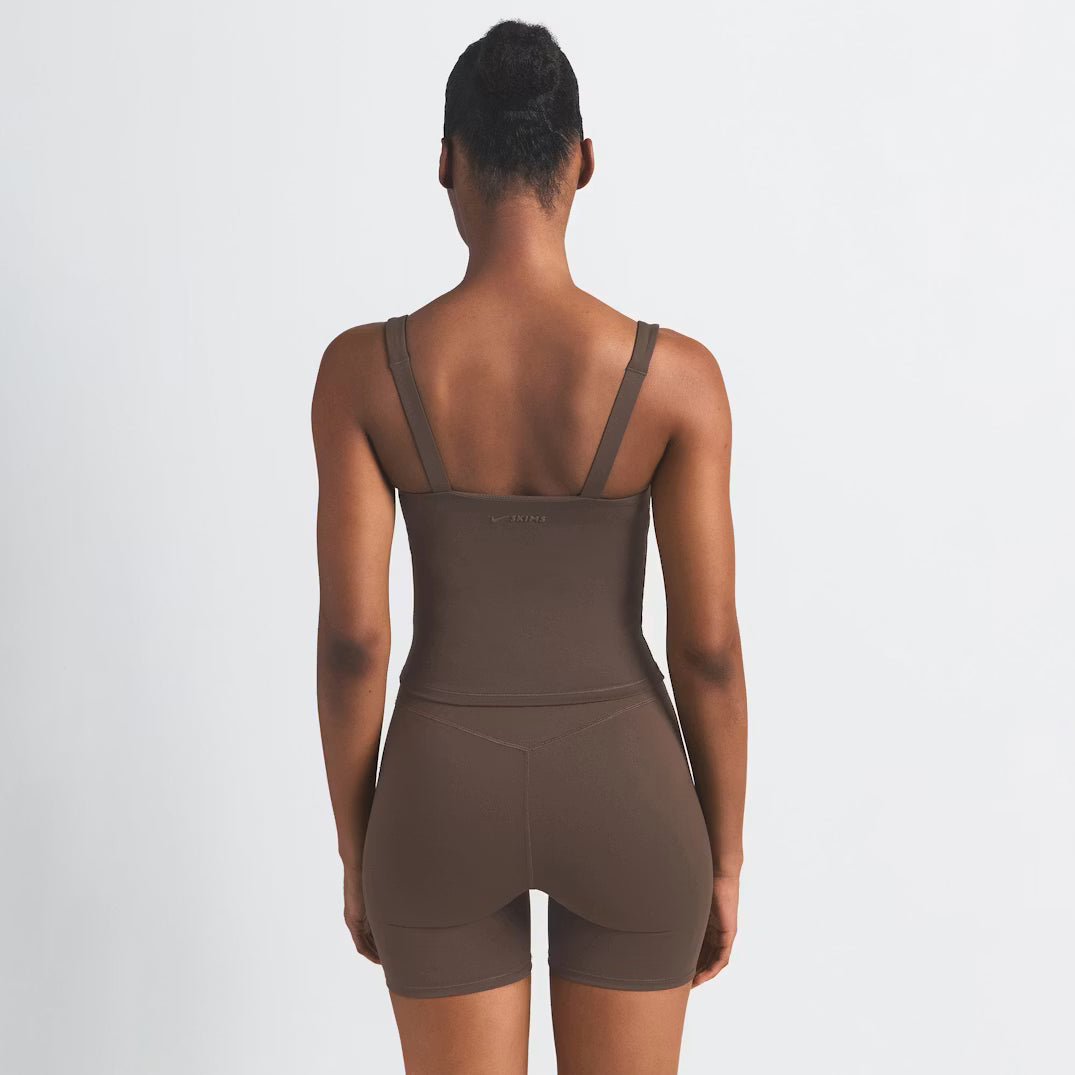 NikeSKIMS MATTE SQUARE NECK TANK | DARK SEPIA