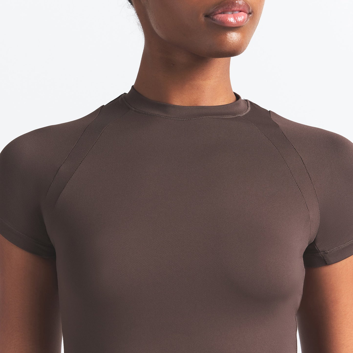 NikeSKIMS AIRY BABY TEE | DARK SEPIA