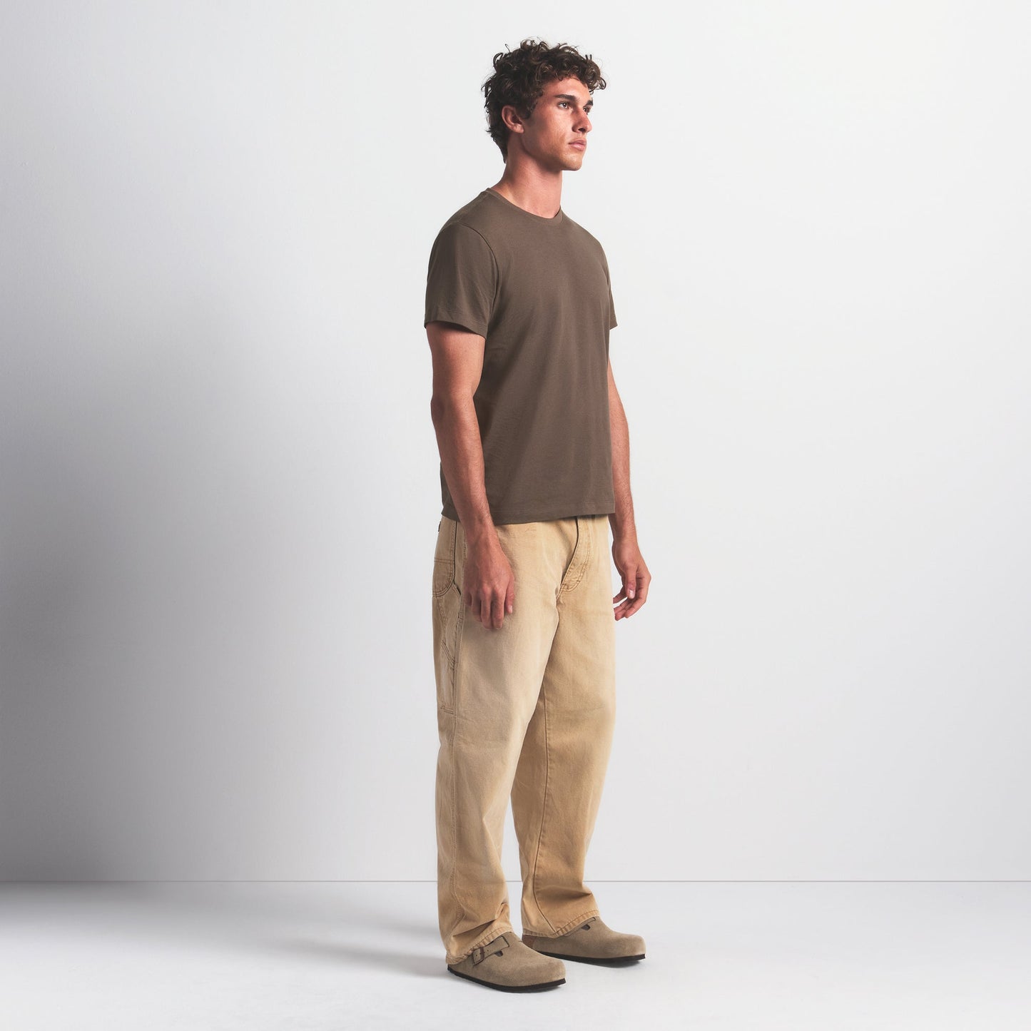 SKIMS COTTON MENS CLASSIC T-SHIRT | DRIFTWOOD