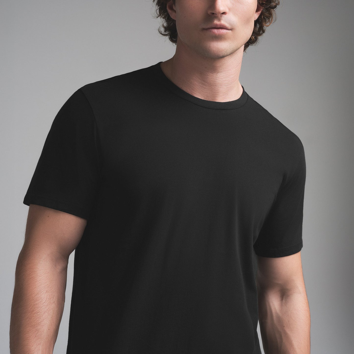 SKIMS COTTON MENS CLASSIC T-SHIRT | ONYX