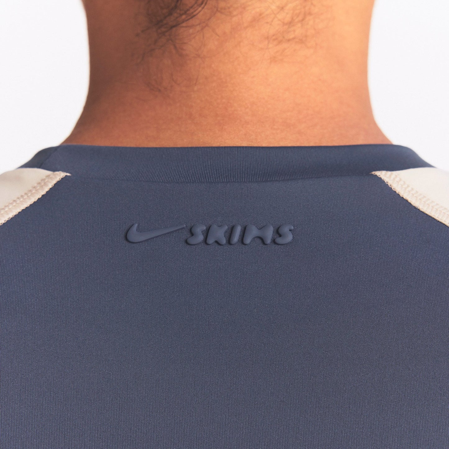 NikeSKIMS MATTE SHINE MIX CROPPED BABY TEE | DEEP ROYAL AND STONE