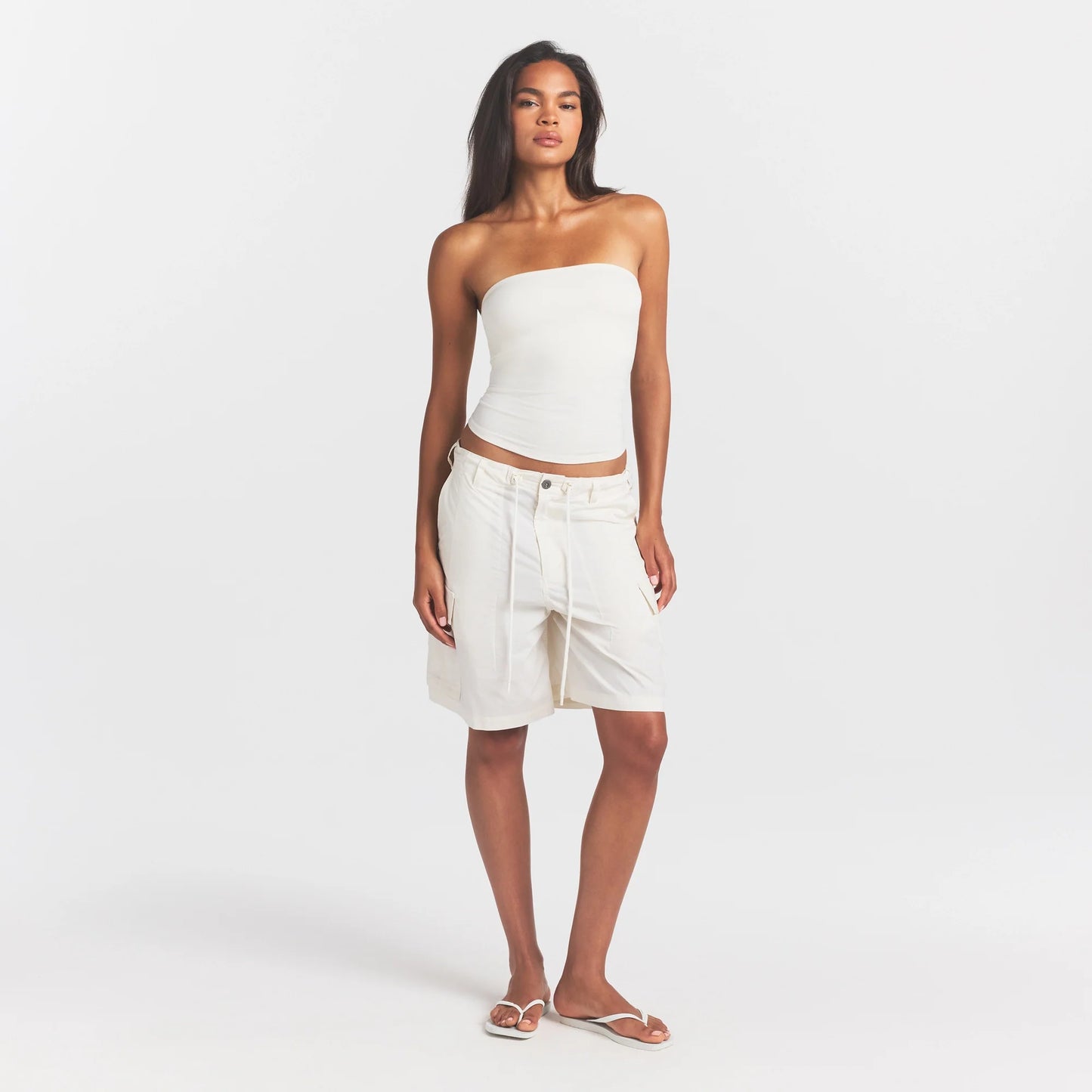 COTTON JERSEY TUBE TOP | MARBLE