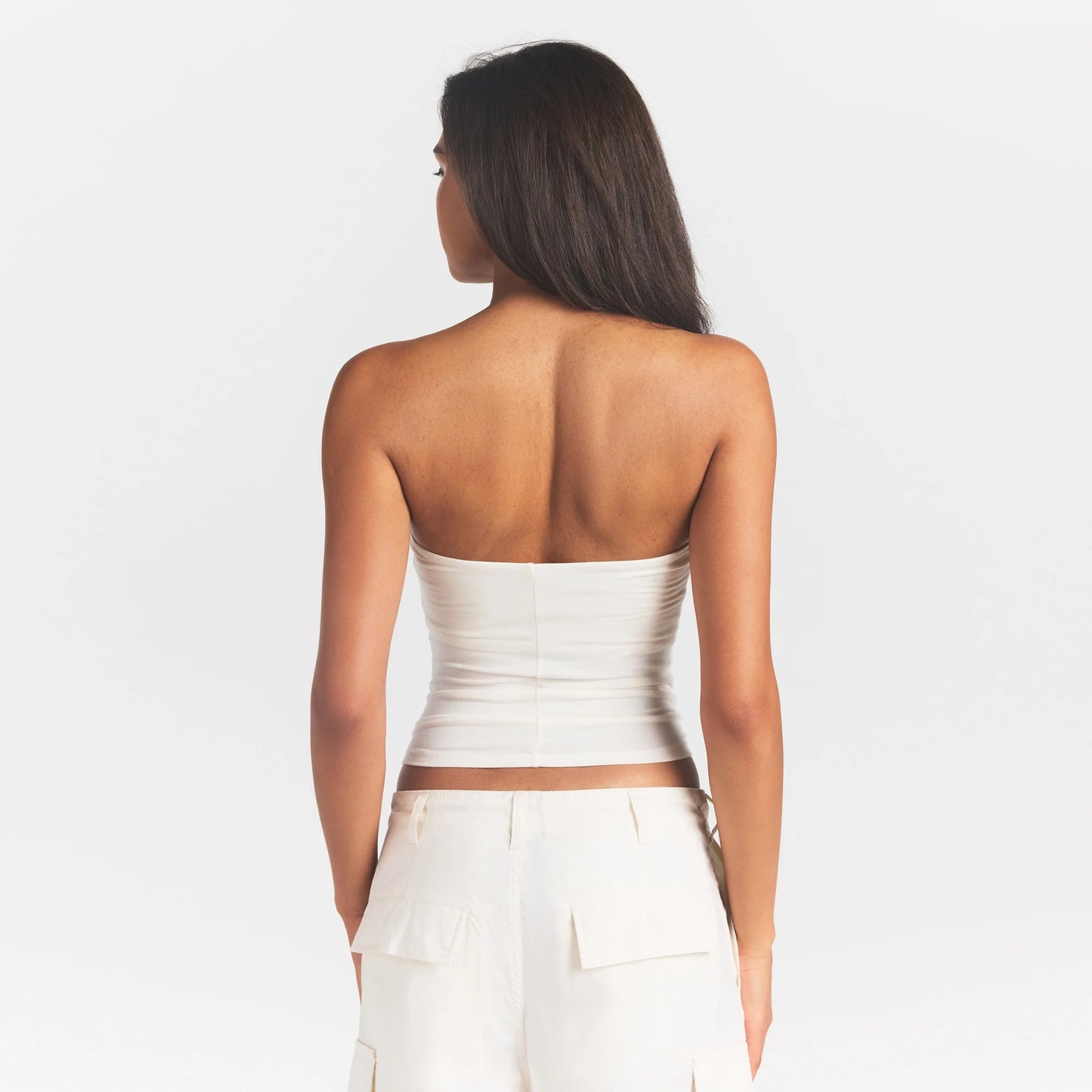 COTTON JERSEY TUBE TOP | MARBLE