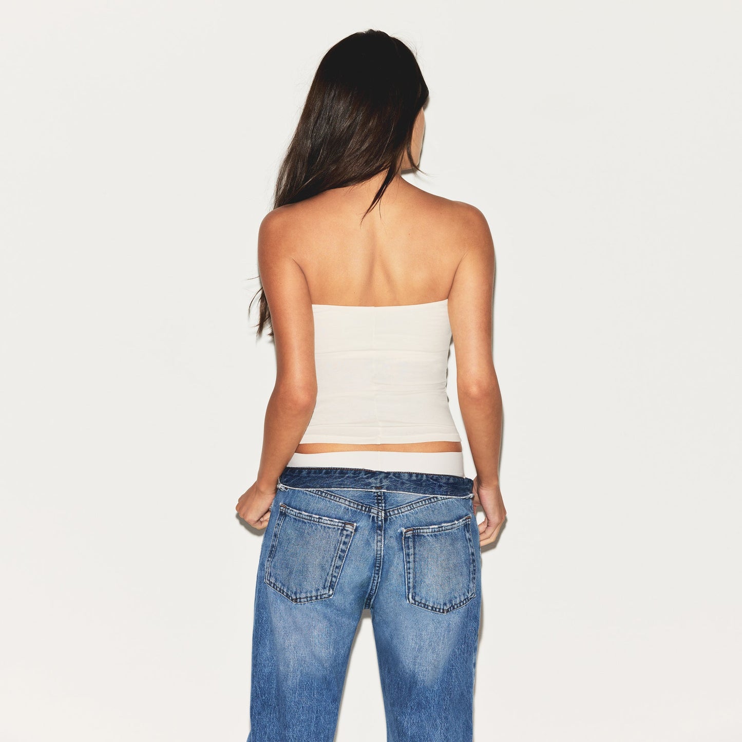 COTTON JERSEY TUBE TOP | MARBLE