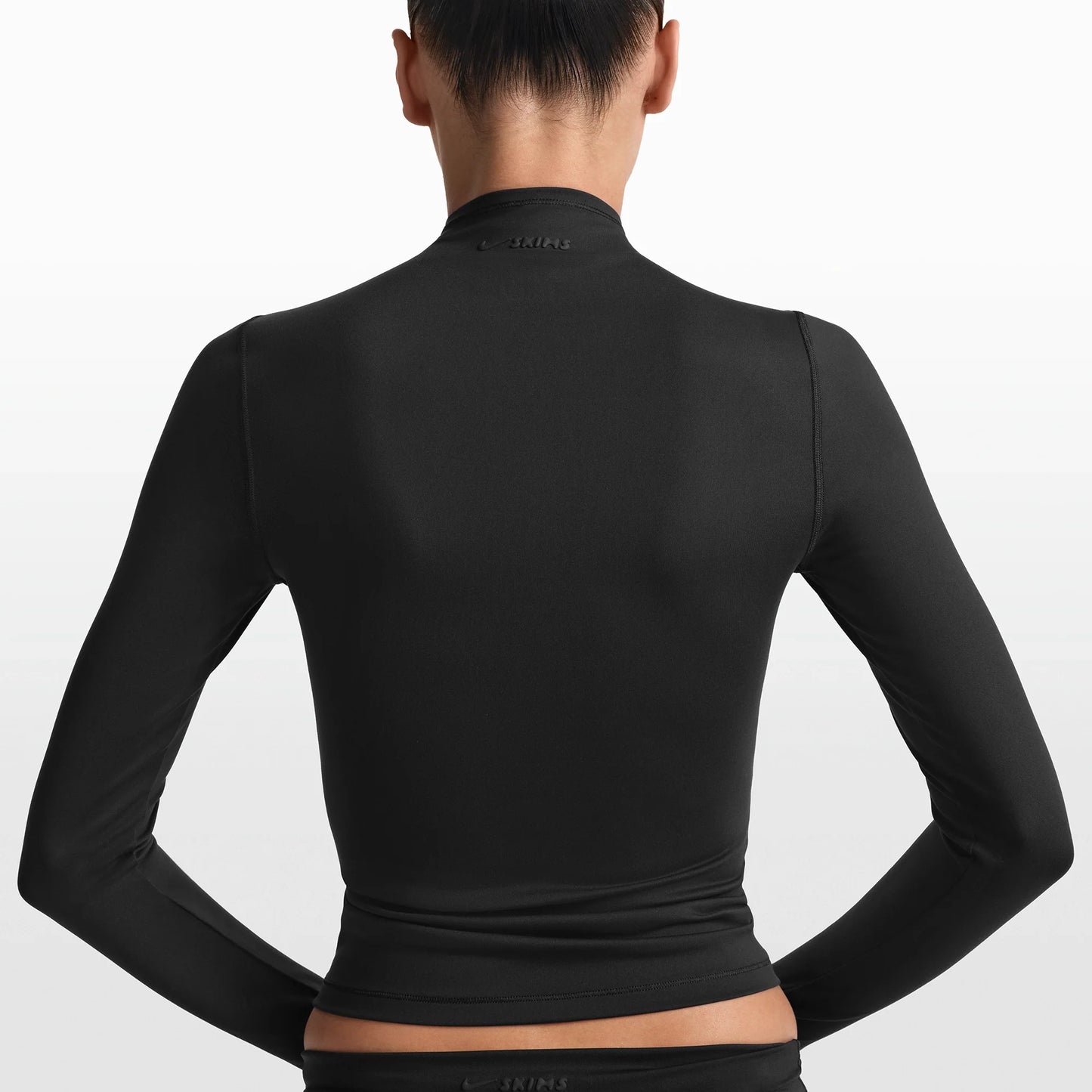 NikeSKIMS MATTE ZIP FRONT TOP | OBSIDIAN