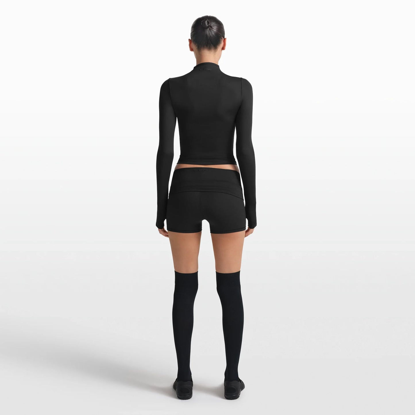 NikeSKIMS MATTE ZIP FRONT TOP | OBSIDIAN