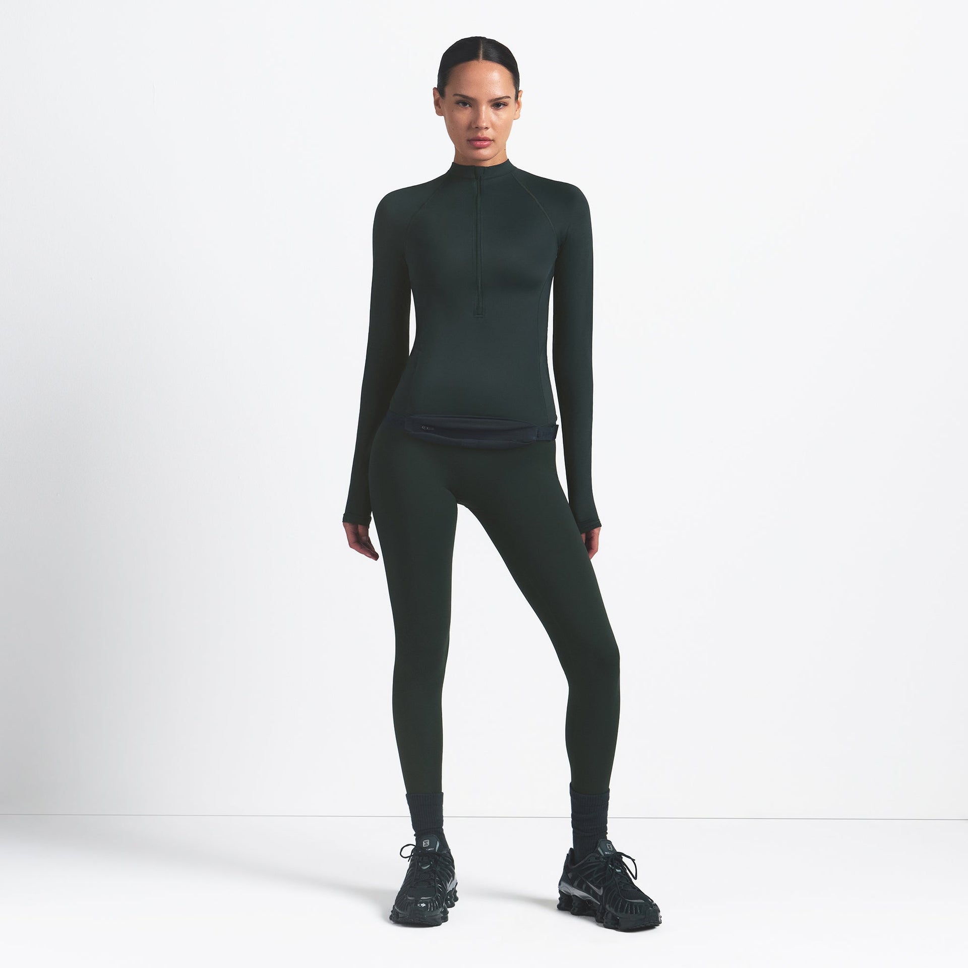 NikeSKIMS SHINE LONG SLEEVE HALF ZIP | DARK TEAL