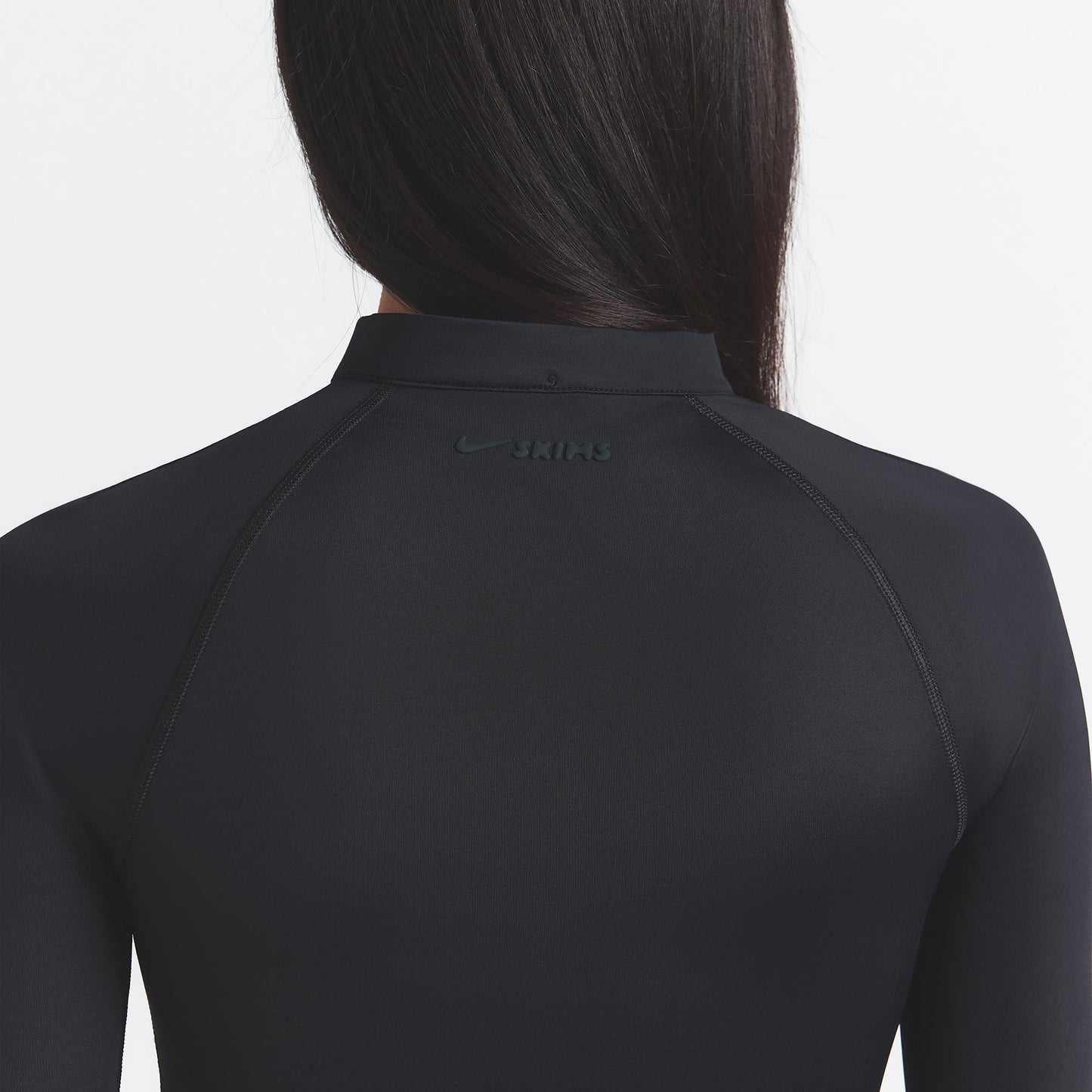 NikeSKIMS SHINE LONG SLEEVE HALF ZIP | OBSIDIAN