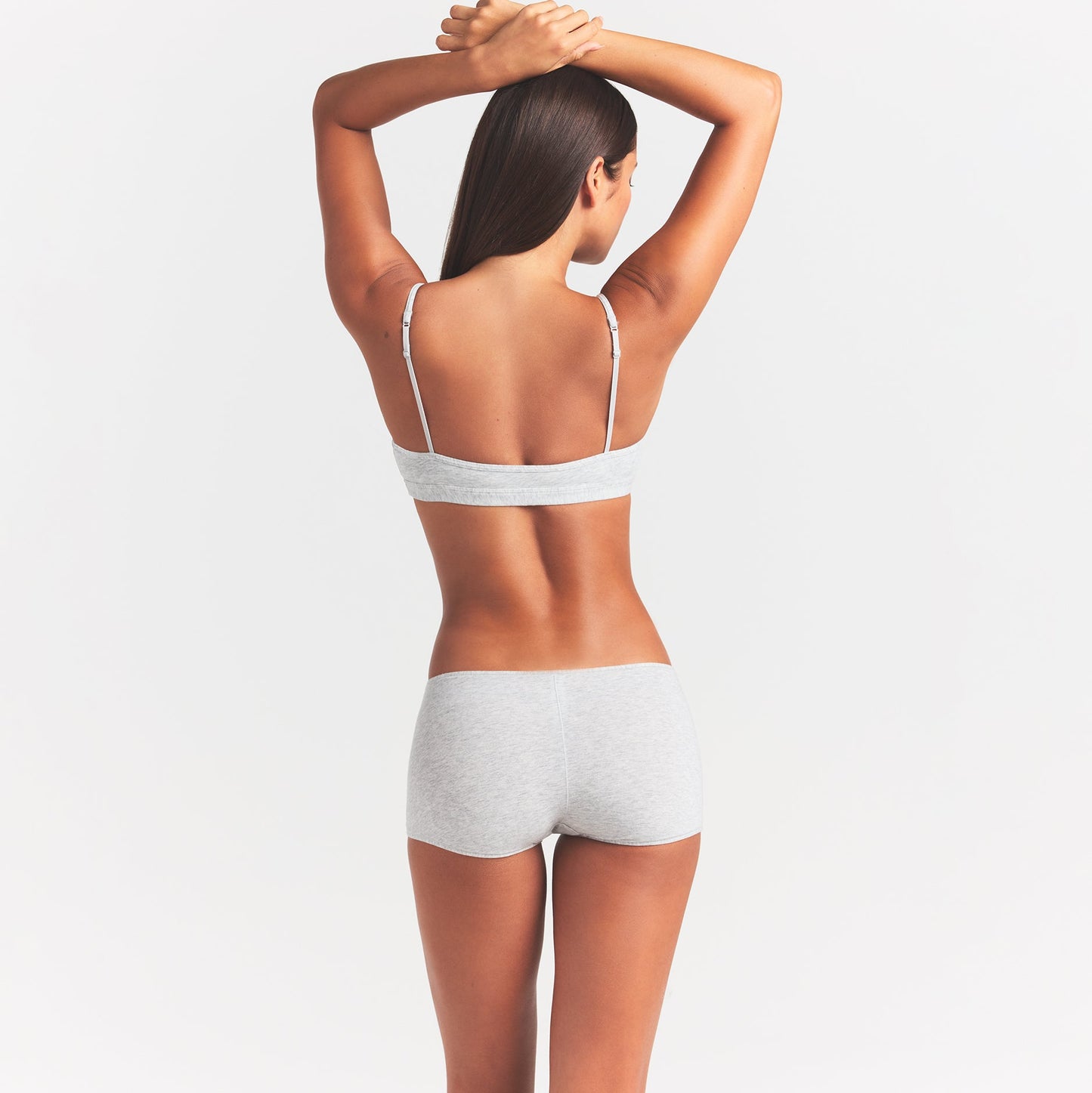 EVERYDAY COTTON BOY SHORT | LIGHT HEATHER GREY