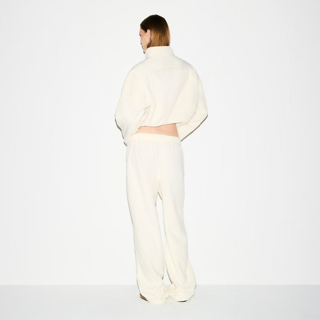 FLEECE LOUNGE STRAIGHT LEG PANT | ECRU