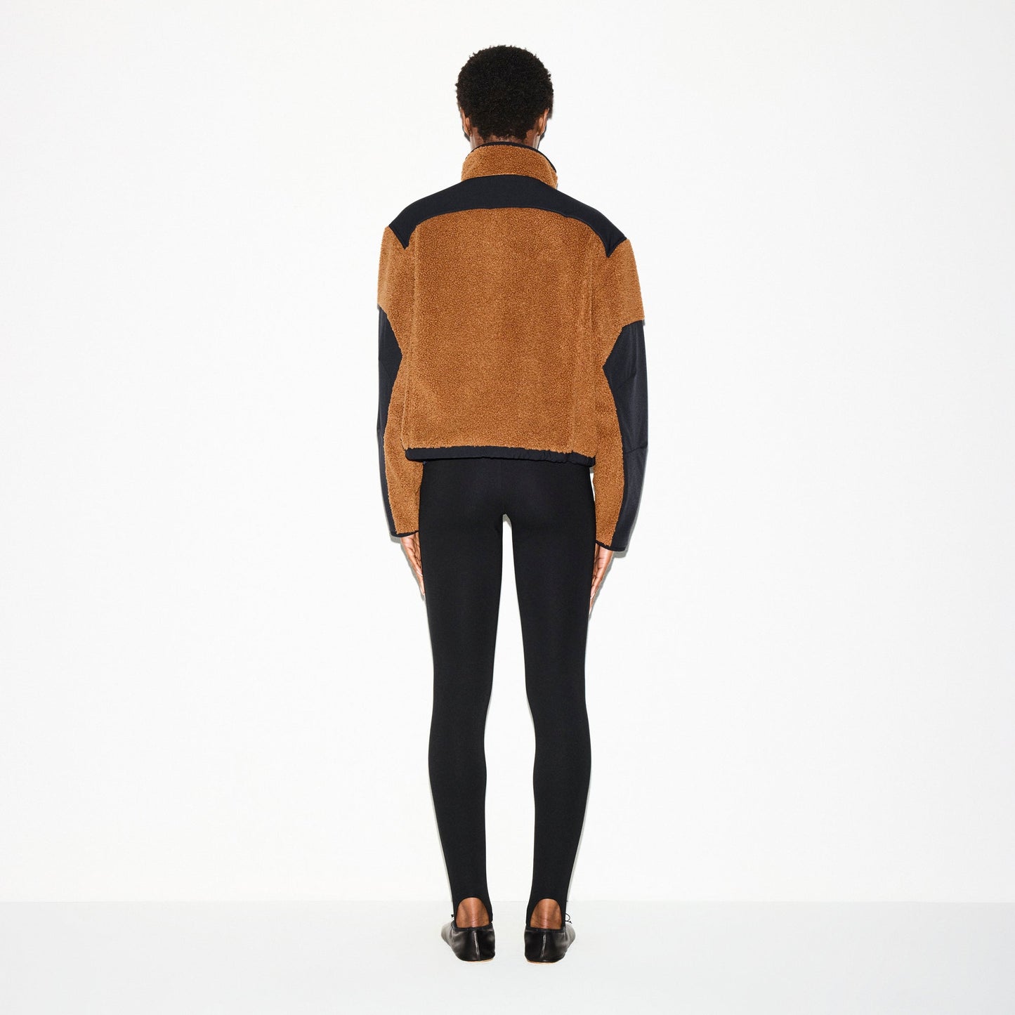 TEDDY BOXY ZIP UP JACKET | CHAI