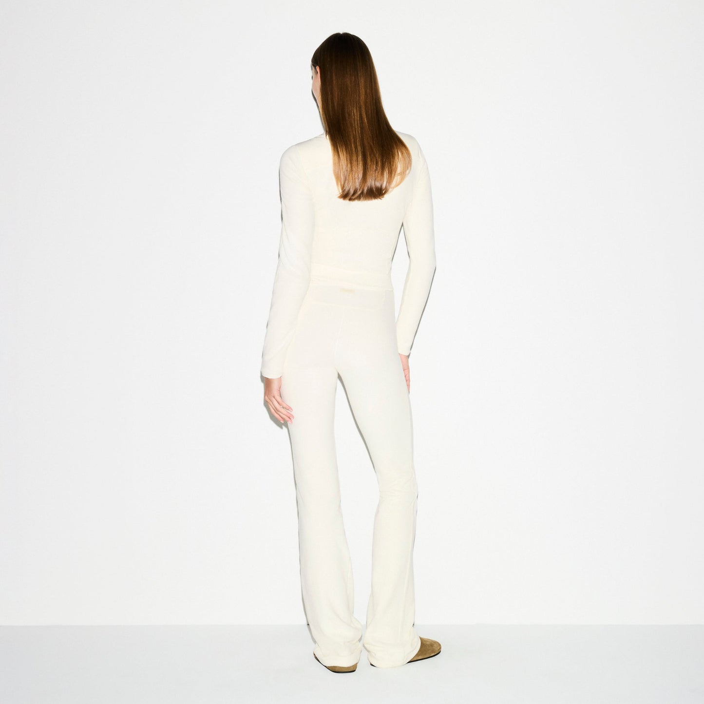 OUTDOOR FLEECE FITTED JACKET | ECRU