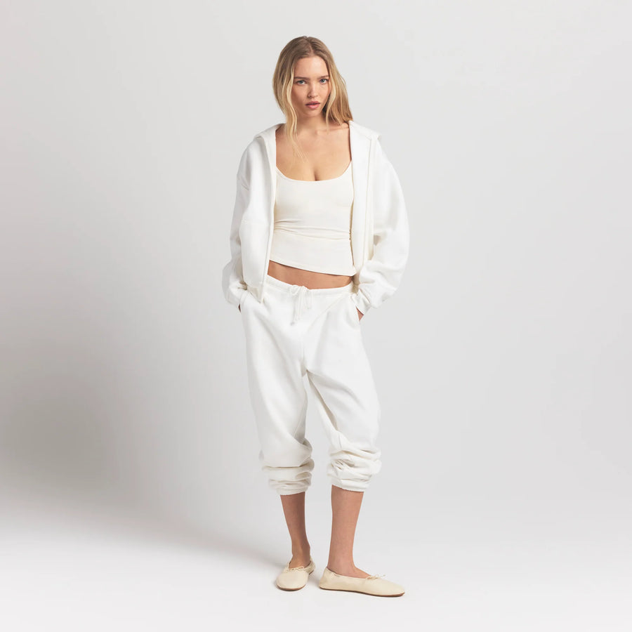 COTTON FLEECE CLASSIC ZIP UP HOODIE | MARBLE