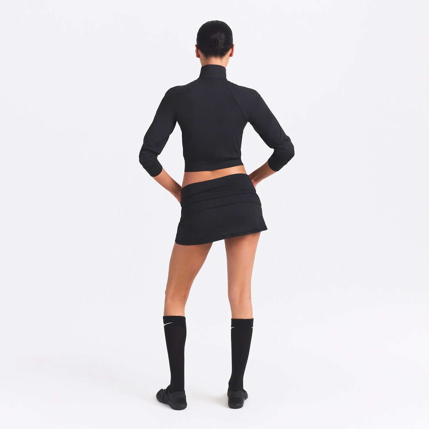 NikeSKIMS AIRY CROPPED TRACK JACKET | OBSIDIAN